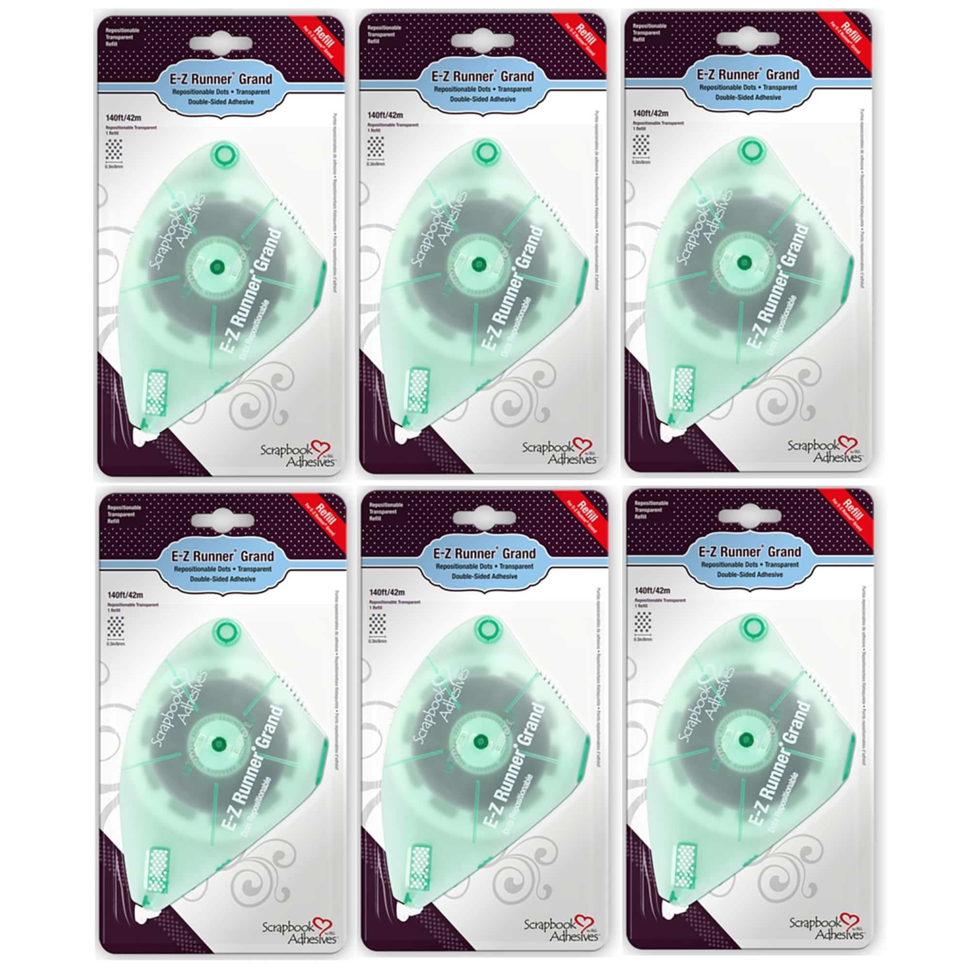 Scrapbook Adhesives by 3L® E-Z Runner® Grand Repositionable Dots Refills, 6ct.