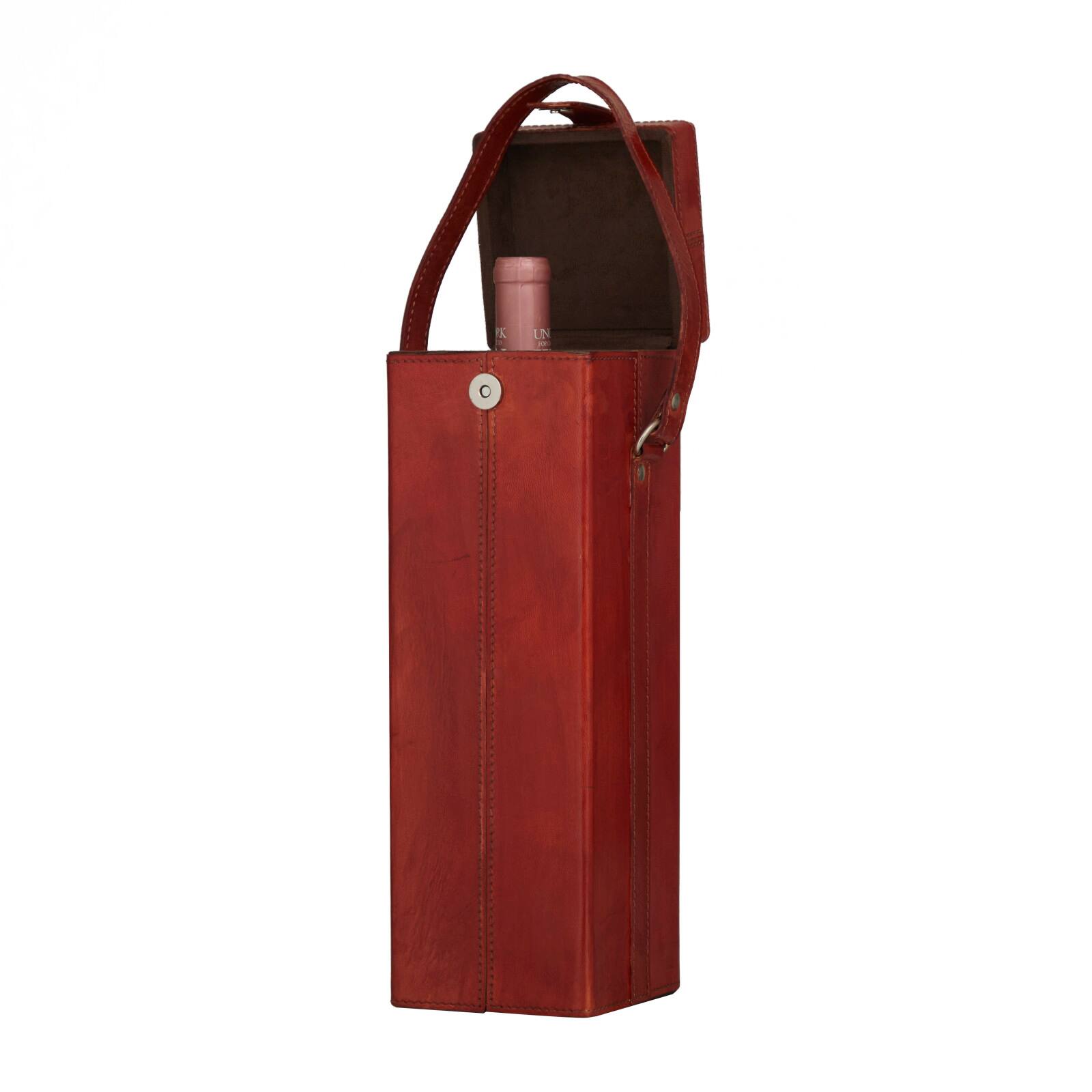 Red Modern Wine Holder, 5" x 5" x 15"
