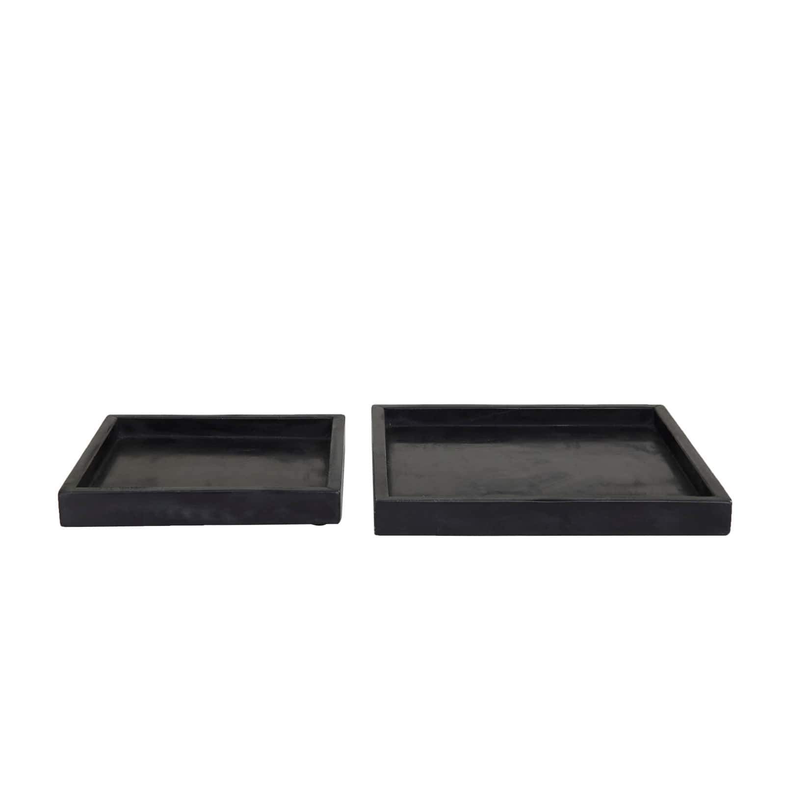 Modern Marble Tray with Raised Border Set