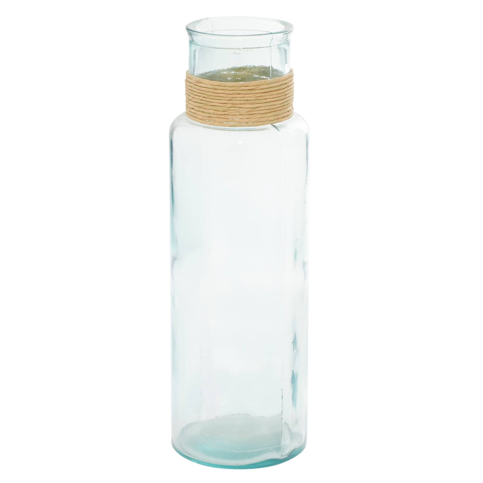 18" Clear Glass Farmhouse Vase