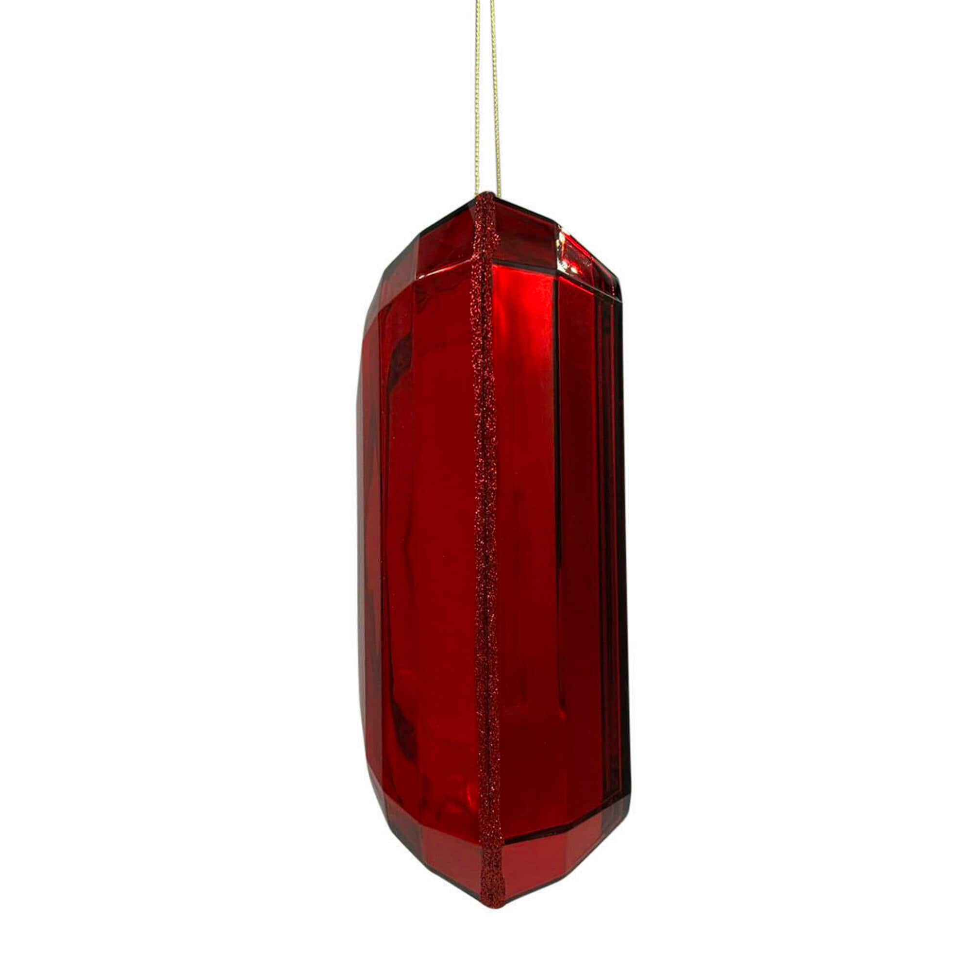 Vickerman 8" Rectangle Jewel Glitter Ornaments, 2ct.