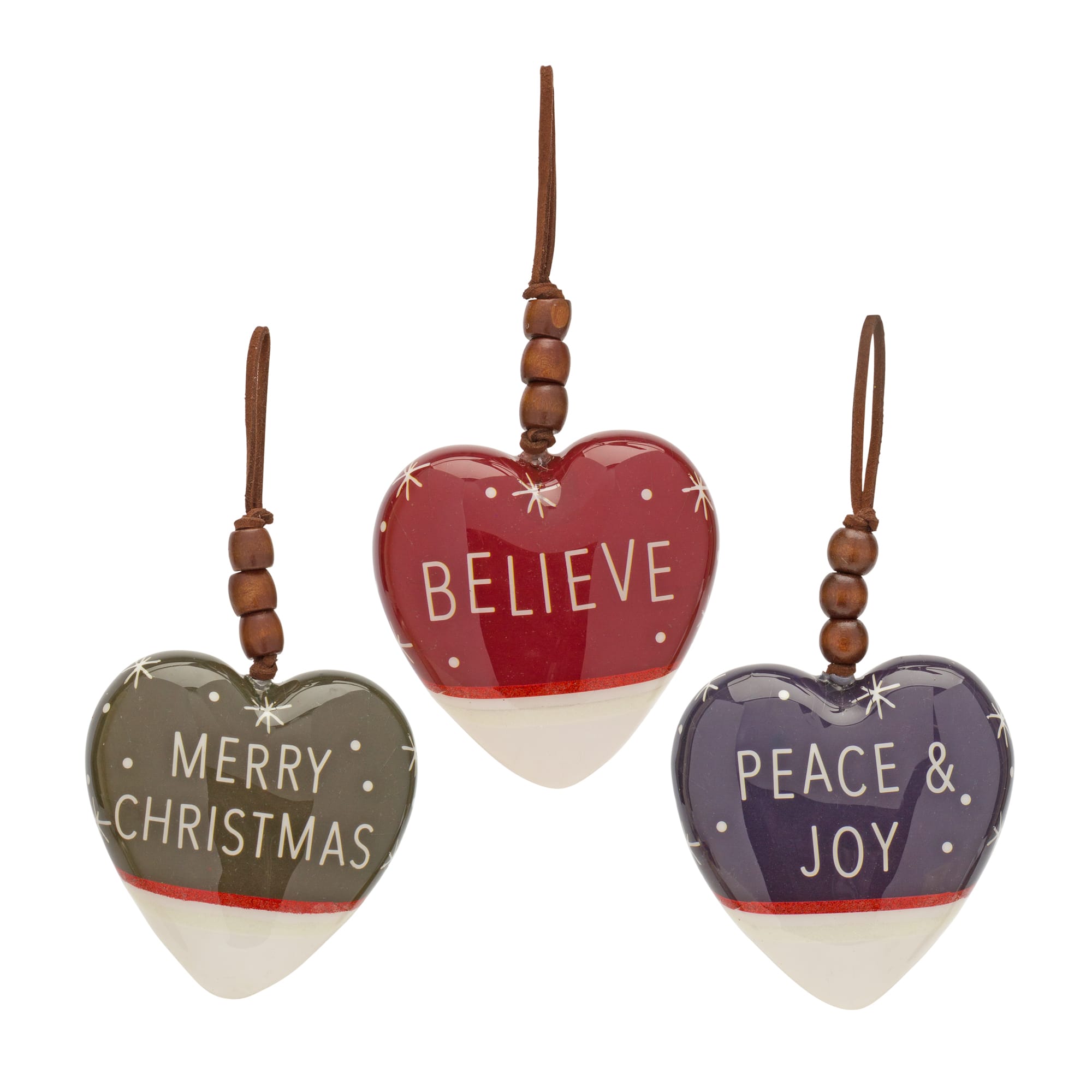 12 Pack 4.75" Heart Plastic Ornaments