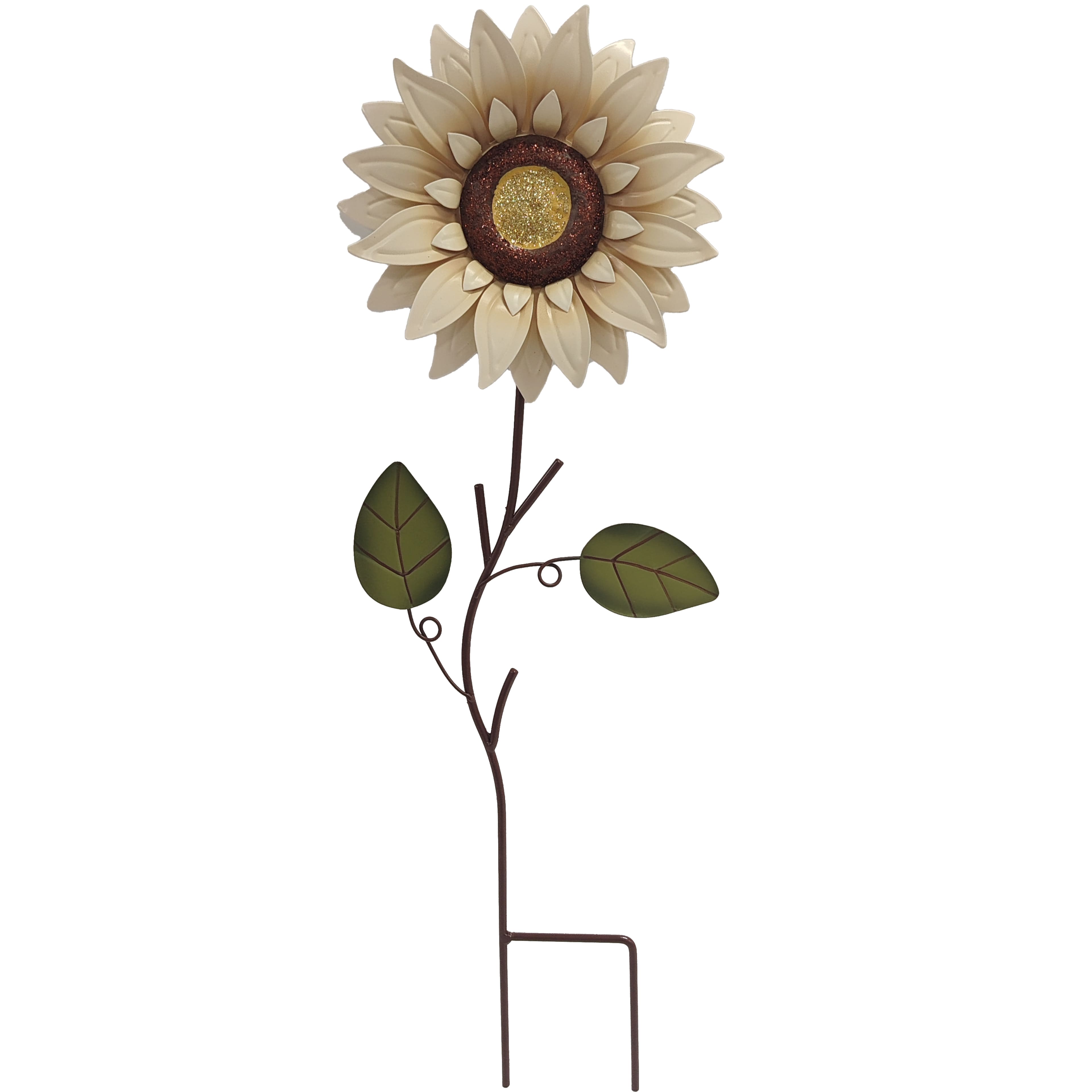 20" White Metal Flower Yard Stake by Ashland®