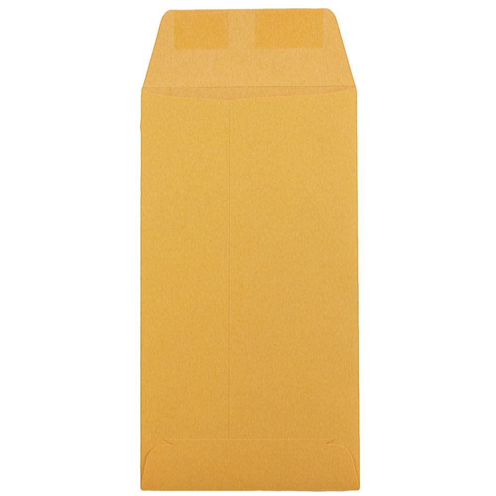 JAM Paper 3.5" x 6.5" Brown Kraft Recycled Coin Business Envelopes, 100ct.