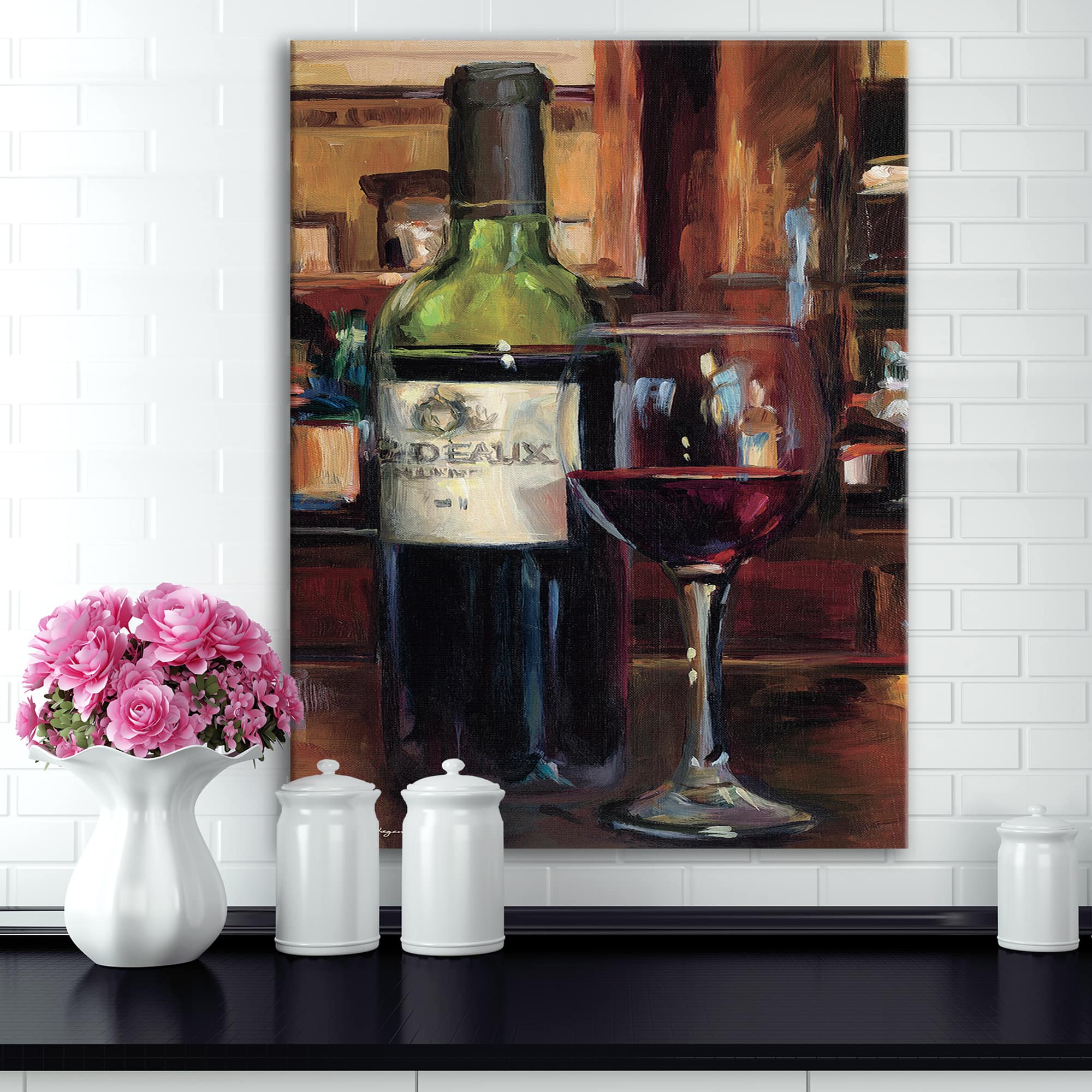 Designart - A Reflection of Wine Bottle I