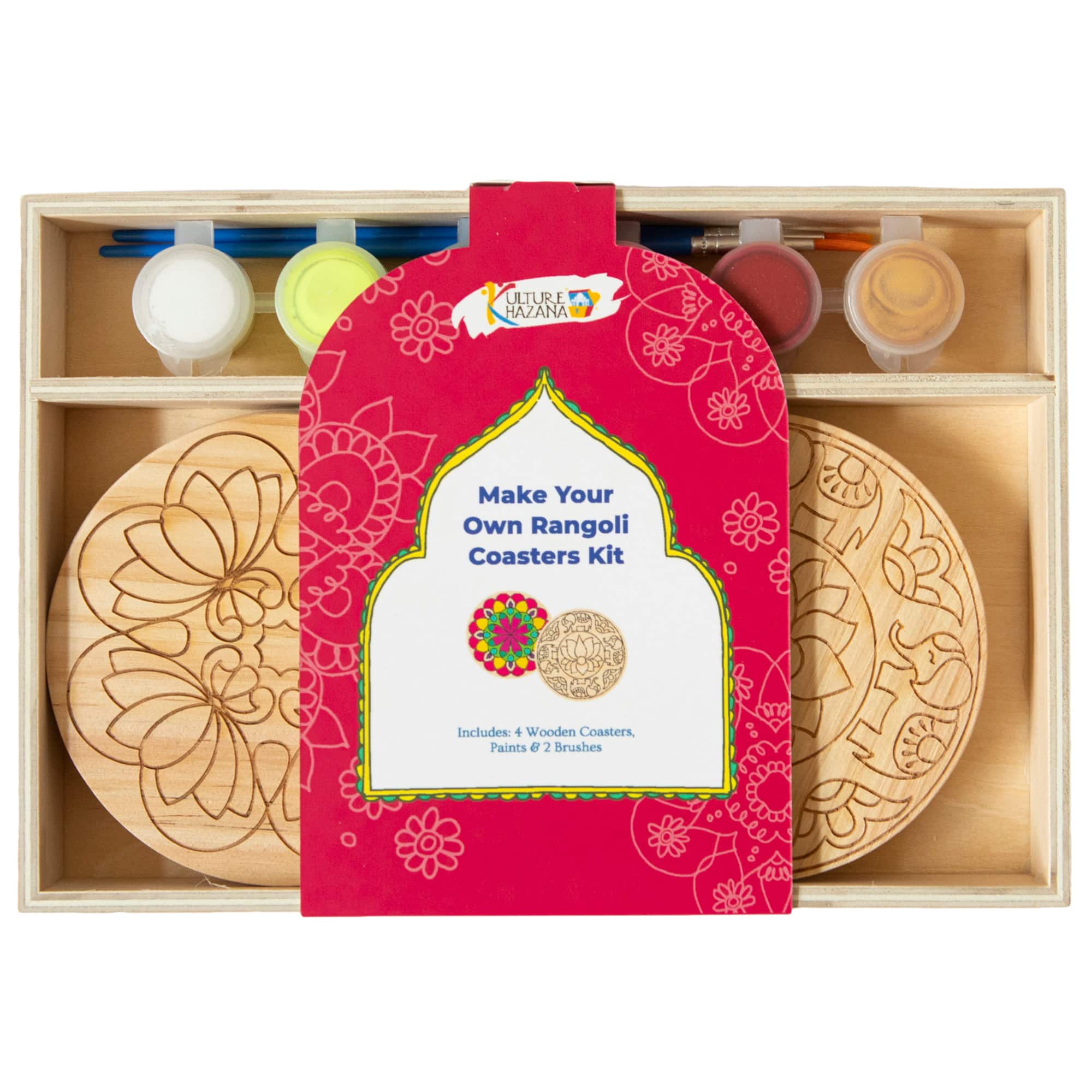 Kulture Khazana Make Your Own Rangoli Coaster Kit