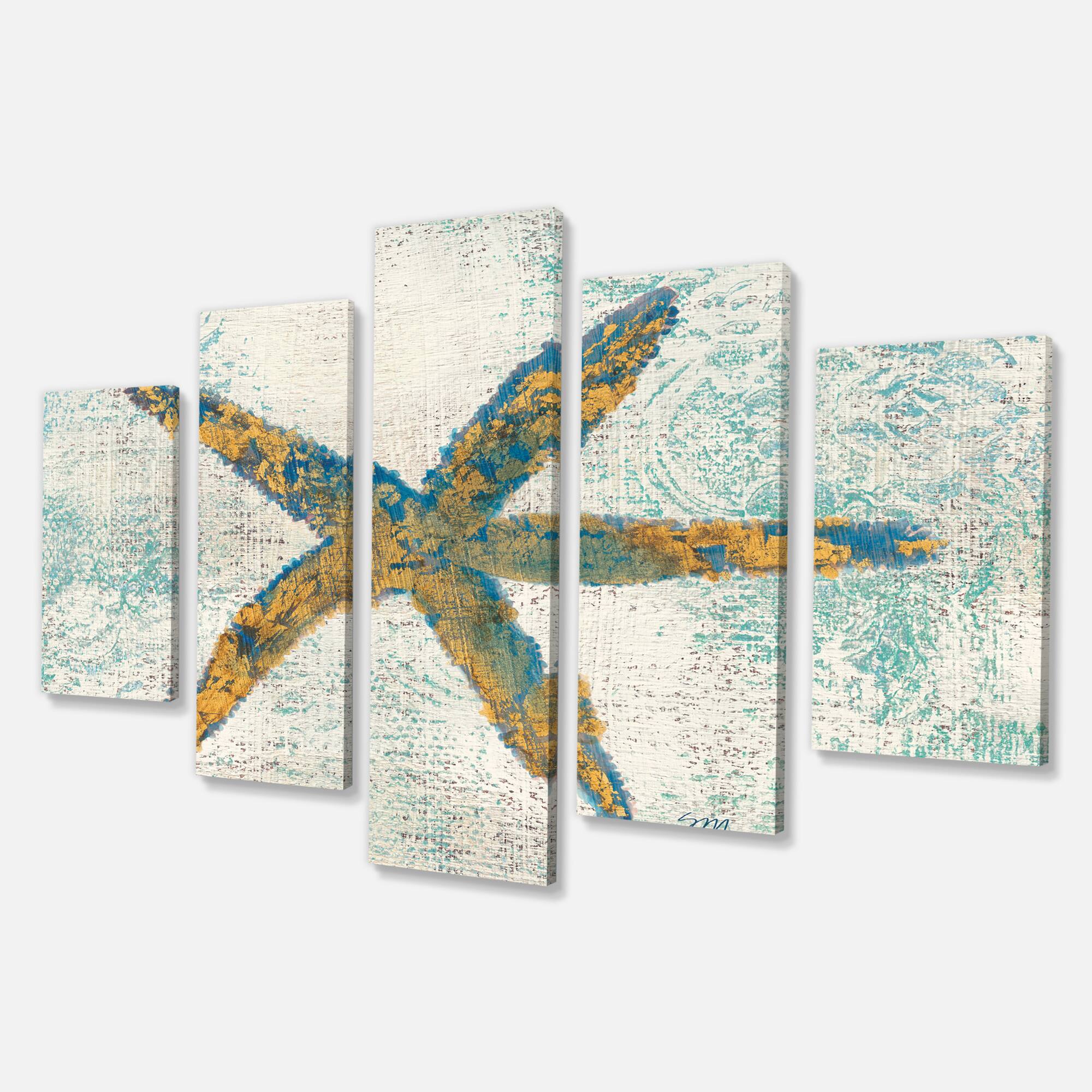 Designart - Coastal Pastel seashells III