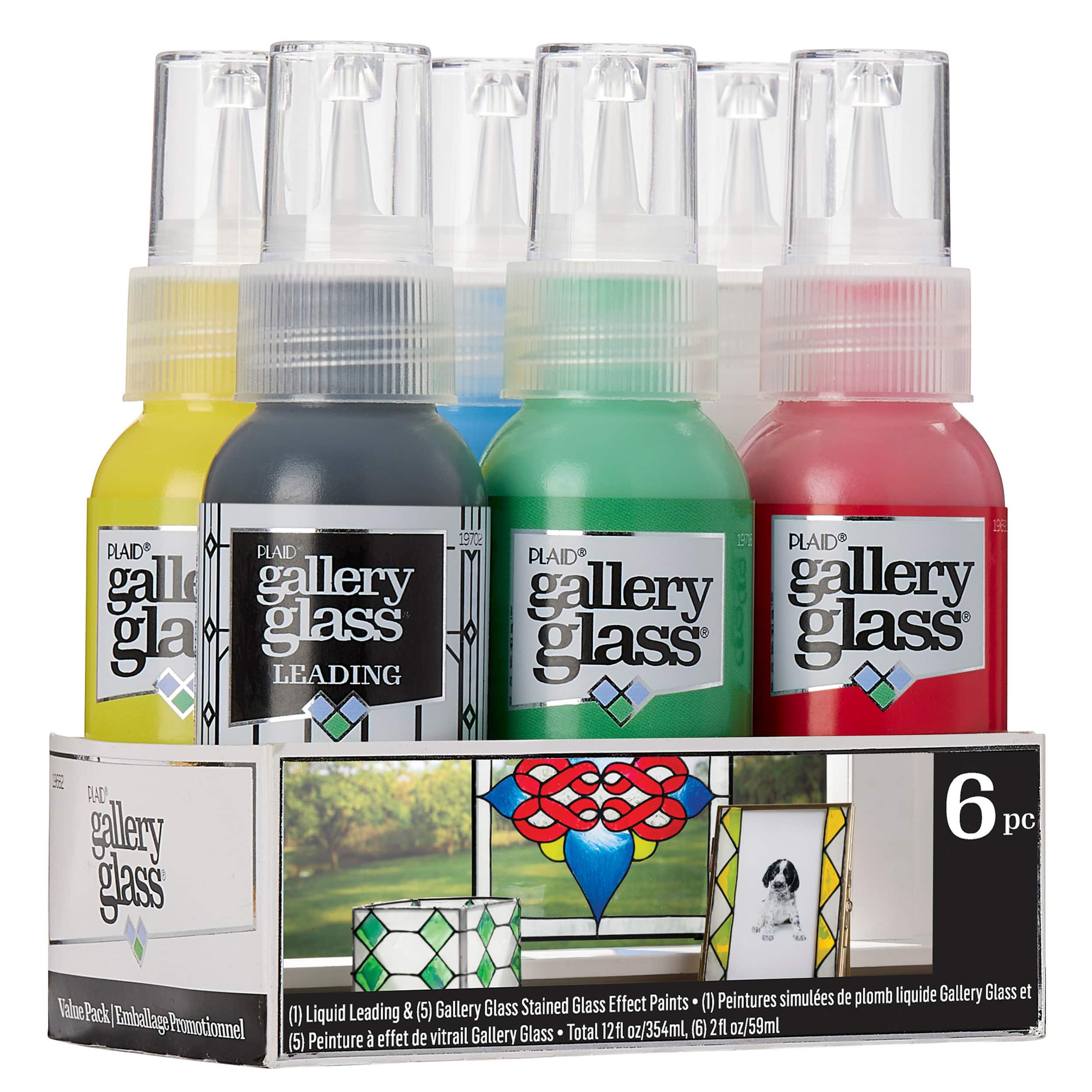 6 Packs: 6 ct. (36 total) Plaid® Gallery Glass® Value Pack