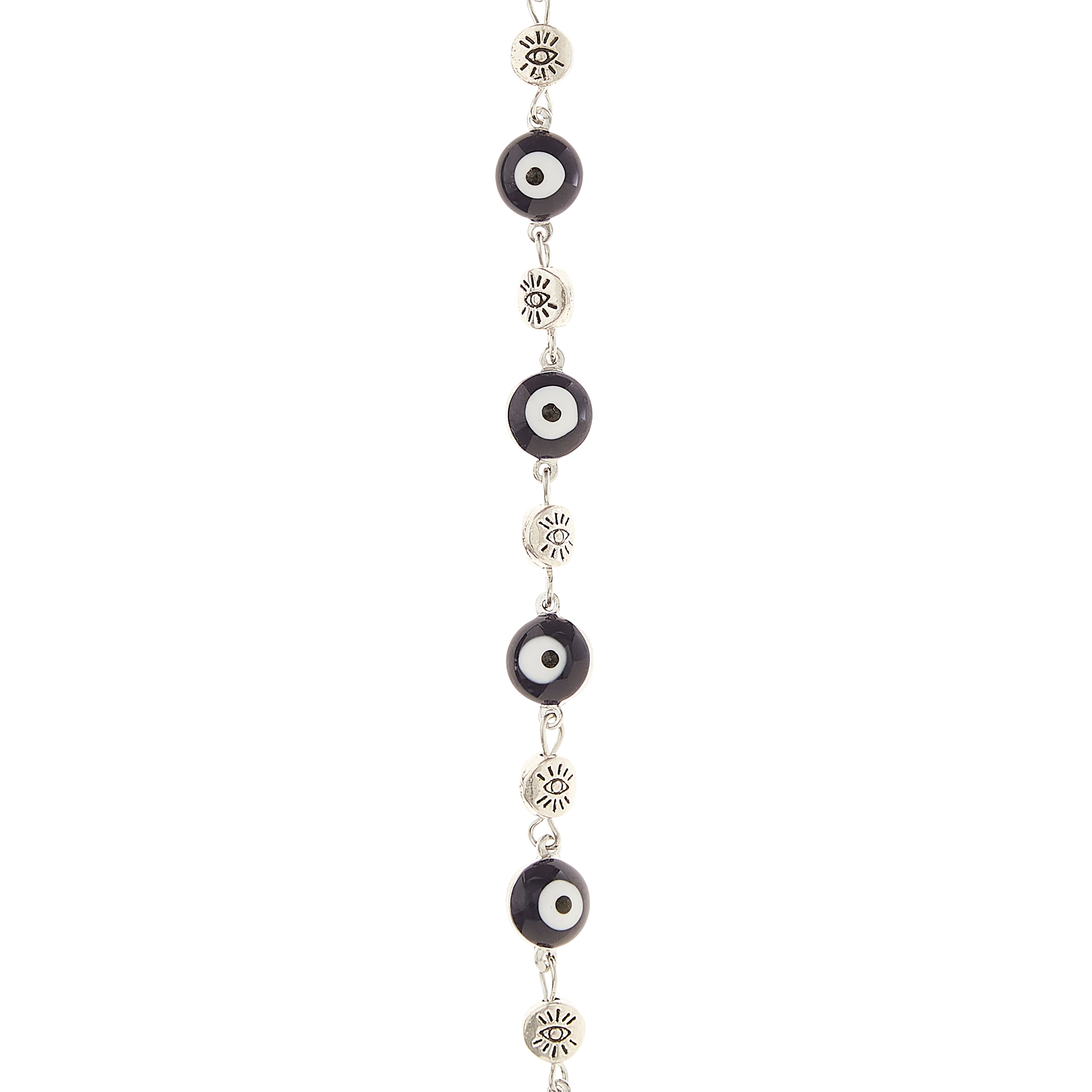 12 Pack: Rhodium Antique Metal Evil Eye Beads by Bead Landing™