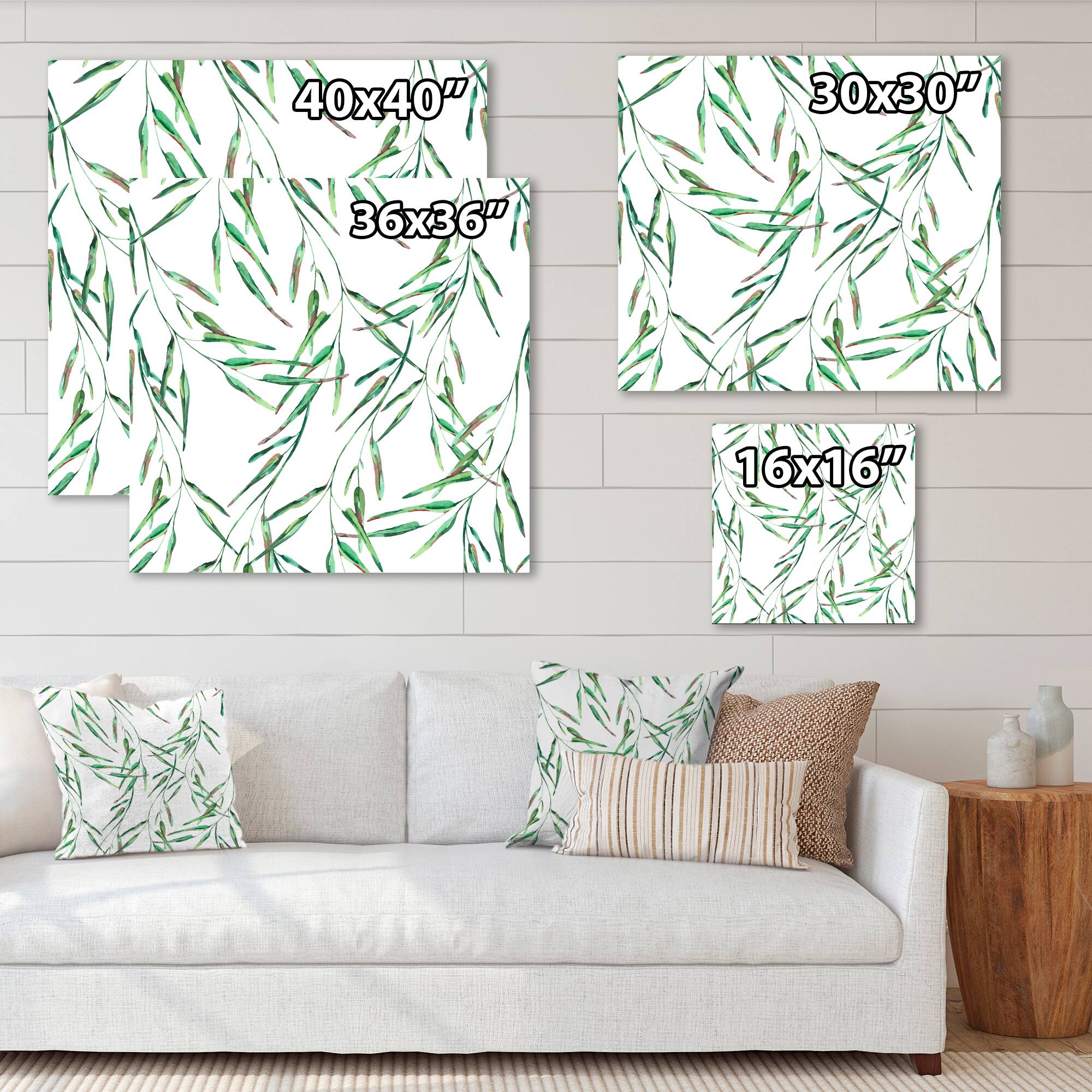 Designart - Tropical Green Leaves In Summer Times II