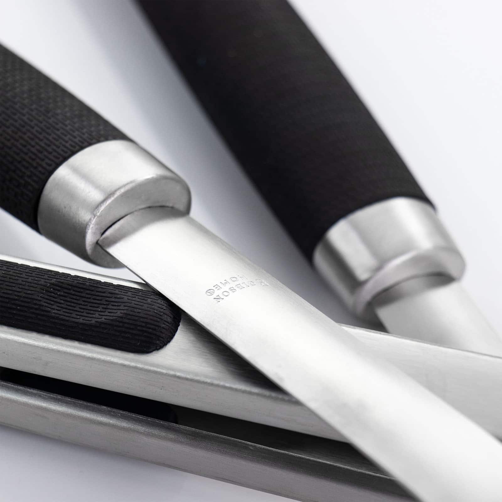 Gibson Home® Silver & Black Sawyer 3 Piece Stainless Steel BBQ Tool Set
