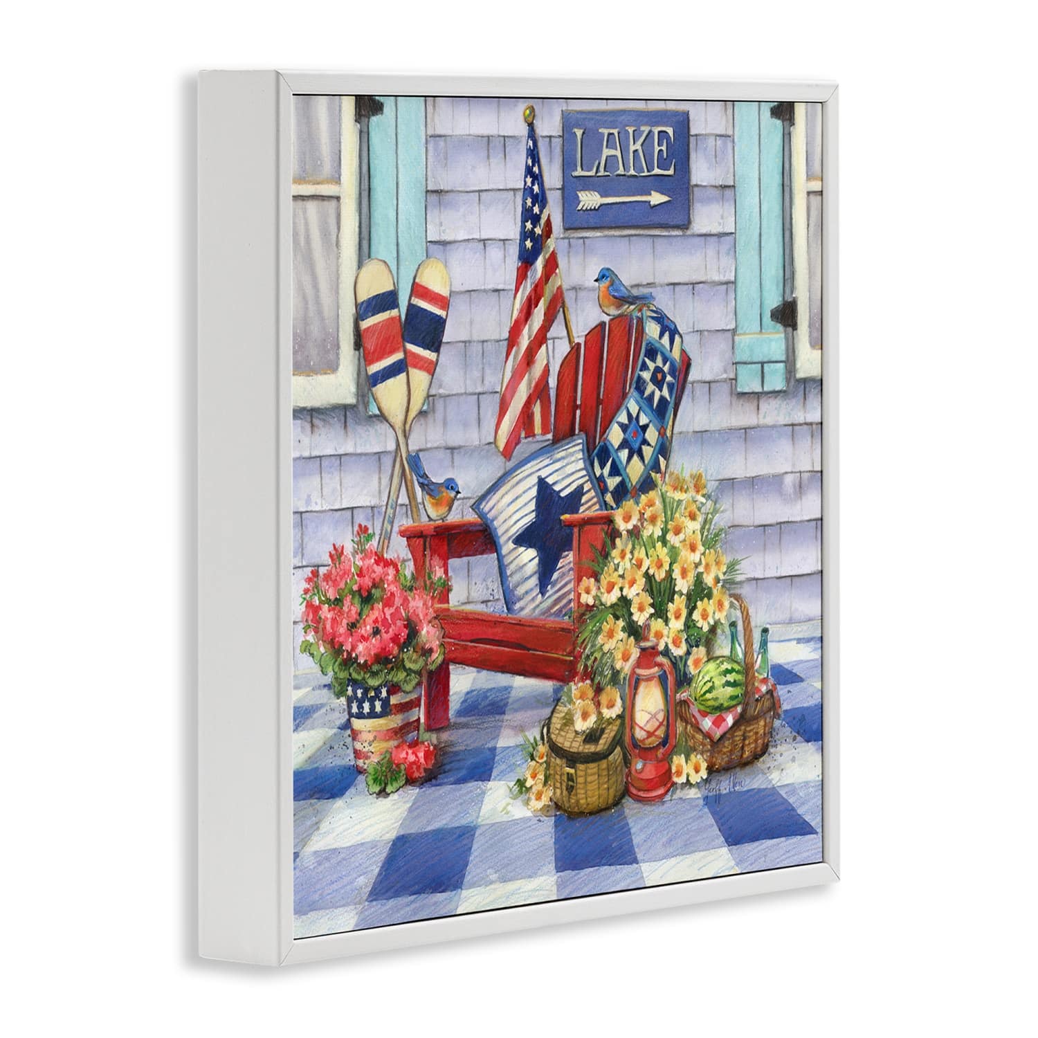 Stupell Industries Americana Porch View Framed Giclee Art