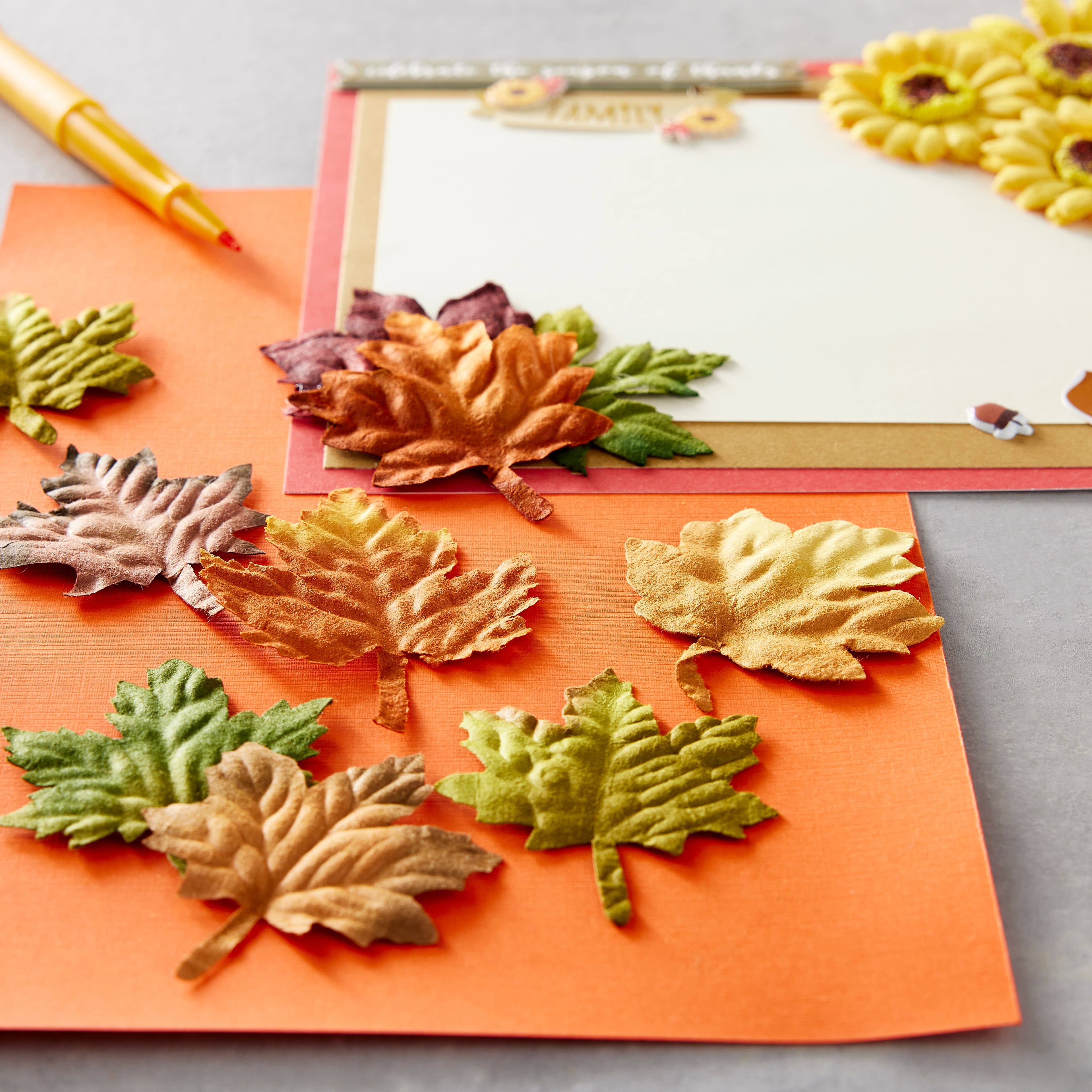 12 Packs: 36 ct. (432 total) Fall Paper Leaf Embellishment Set by Recollections™