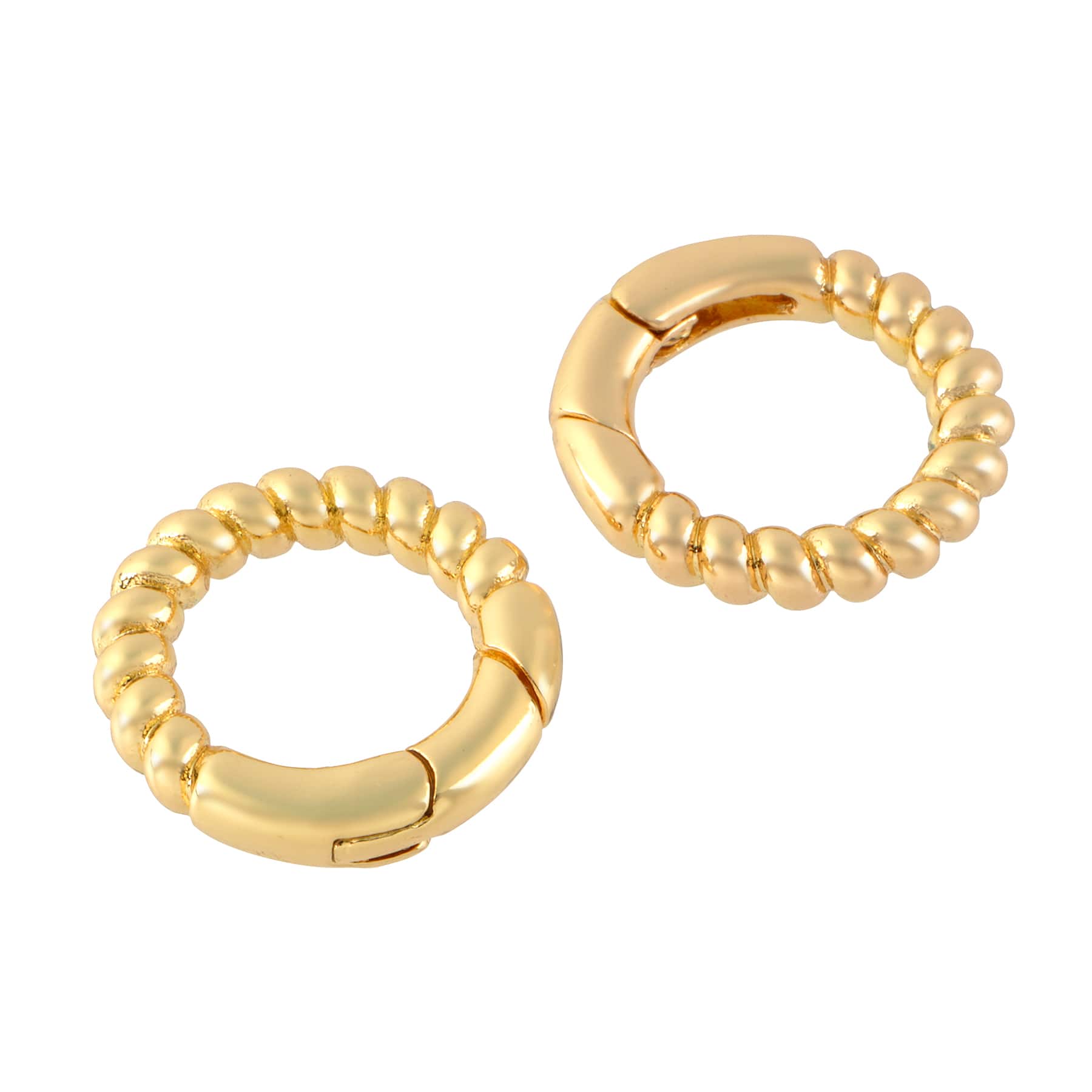 15.5 mm Round Twist Metal Clasp Charm Connectors, 2ct. by Bead Landing™