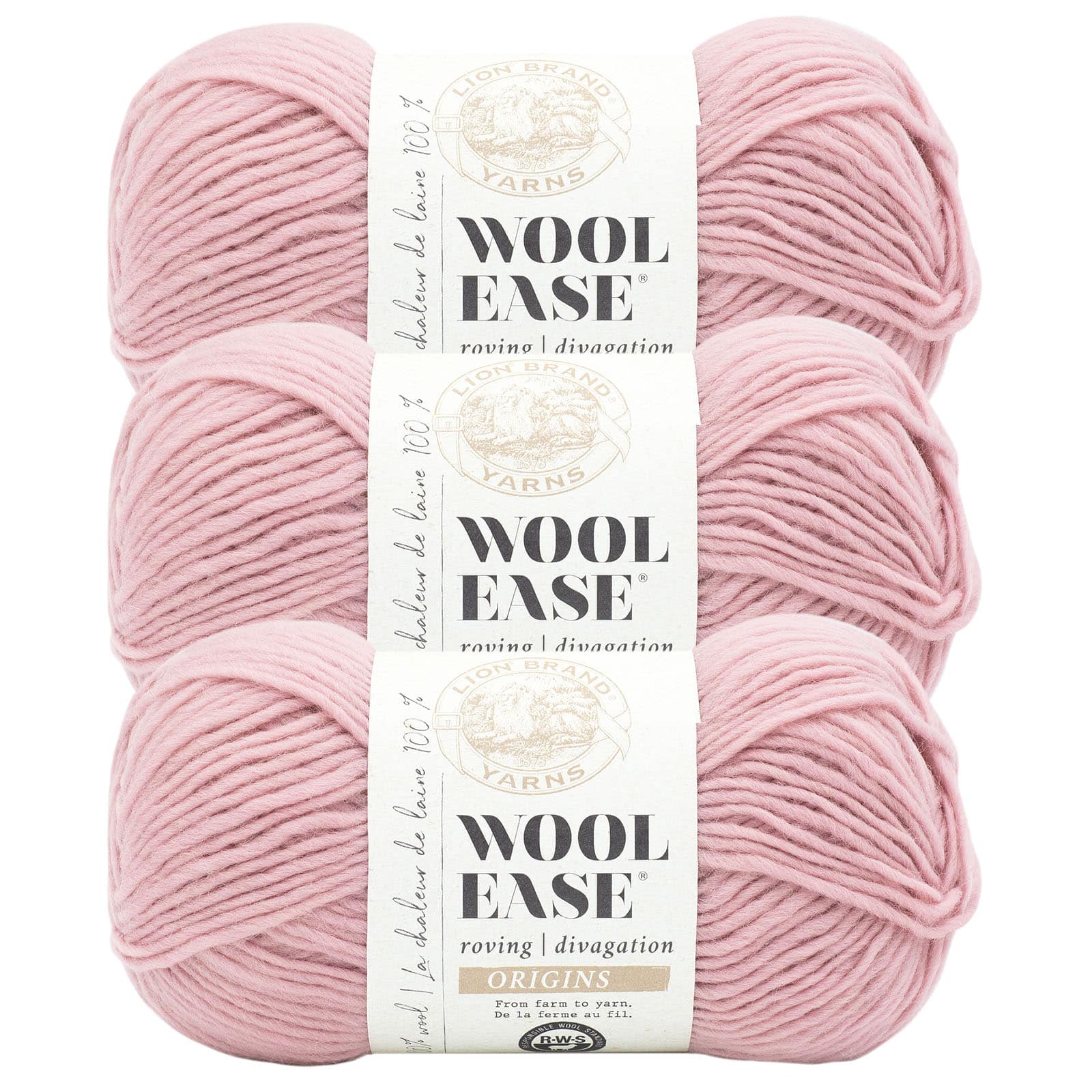 3 Pack Lion Brand® Wool-Ease® Roving Origins Yarn