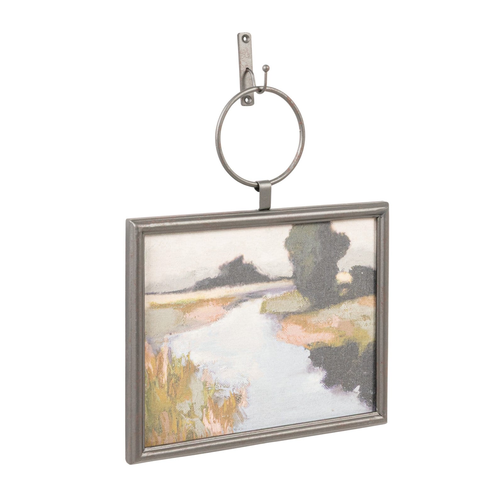 Hello Honey® Modern Metal Framed Landscape Wall Art With Hanging Bracket