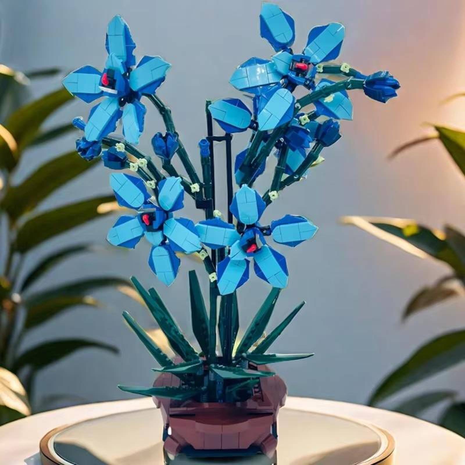 Wizardi Cymbidium Faberi Rolfe Potted Flower Building Bricks Set