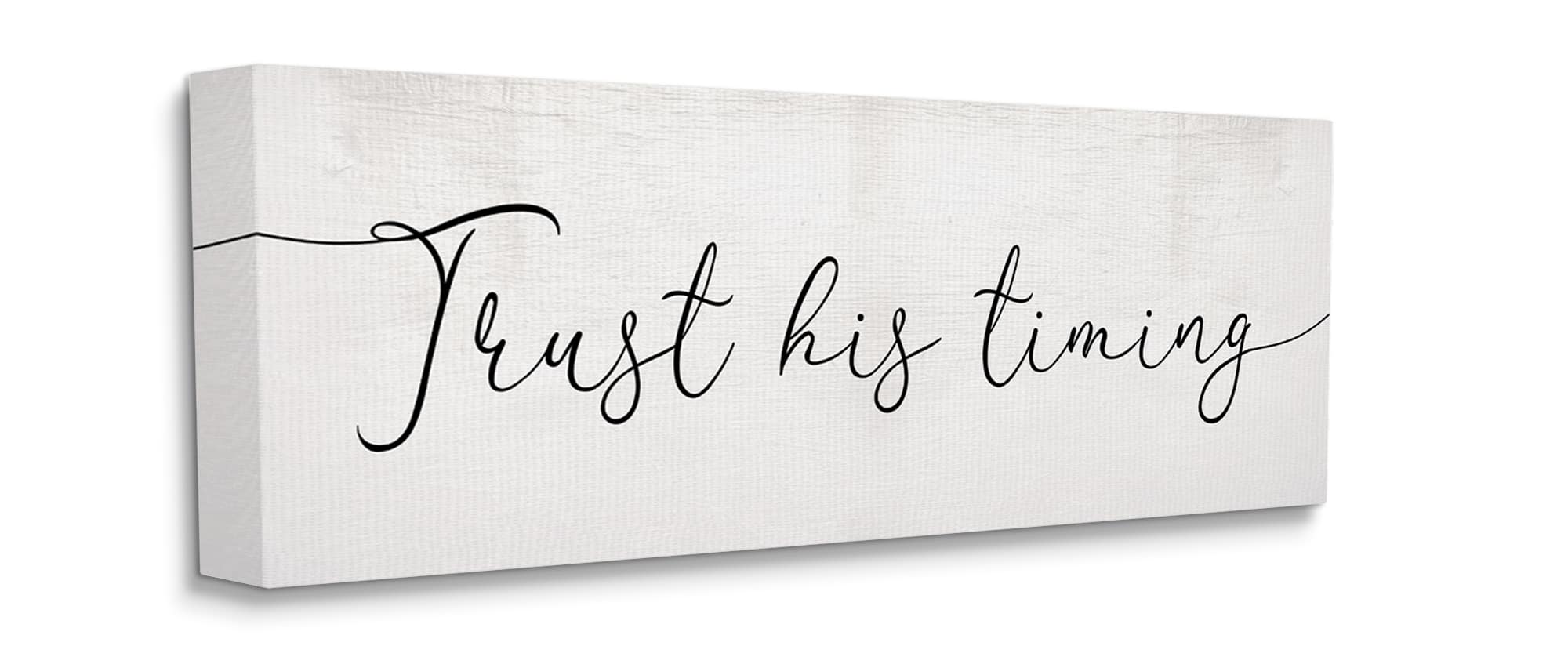 Stupell Industries Trust His Timing Religious Canvas Wall Art
