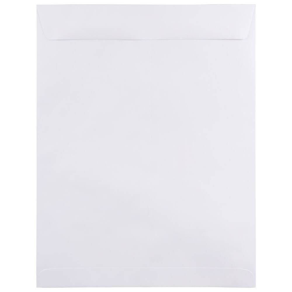 JAM Paper 12" x 15.5" White Open End Catalog Commercial Envelopes
