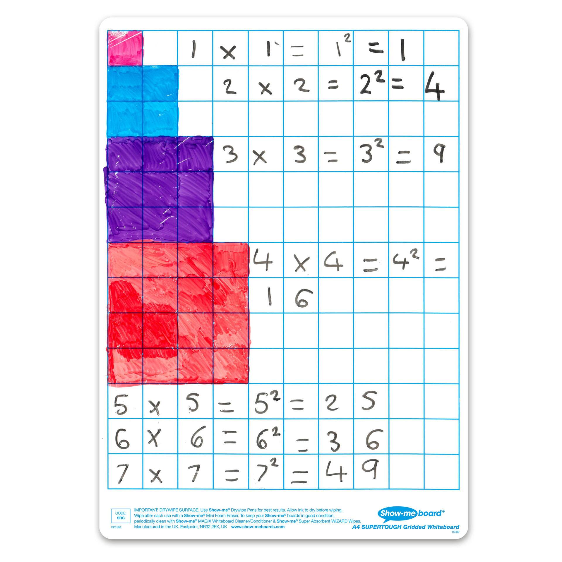 Show-me® A4 Grid/Plain Lapboards Bulk Box Set