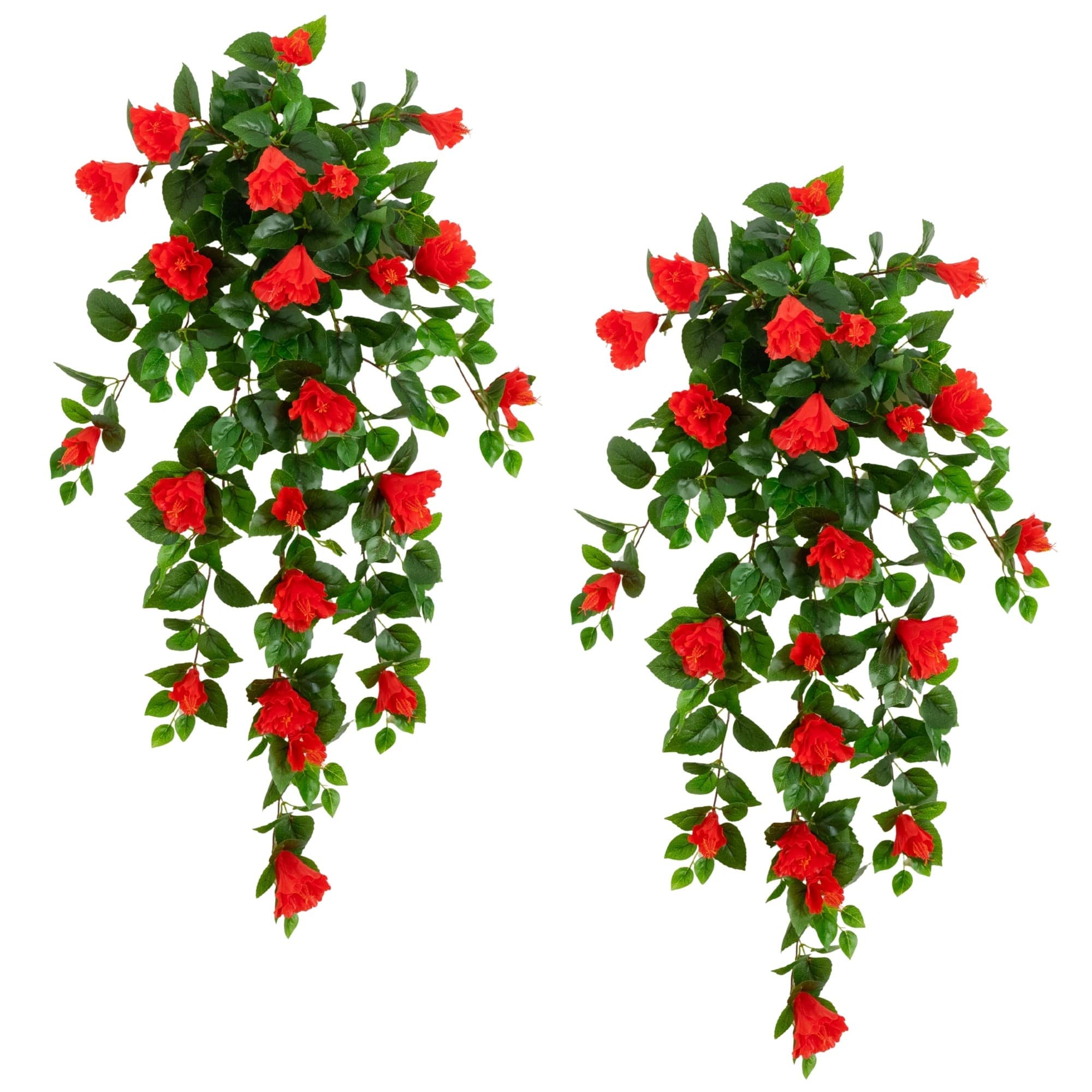 41" UV Resistant Artificial Hibiscus Hanging Plants, 2ct.
