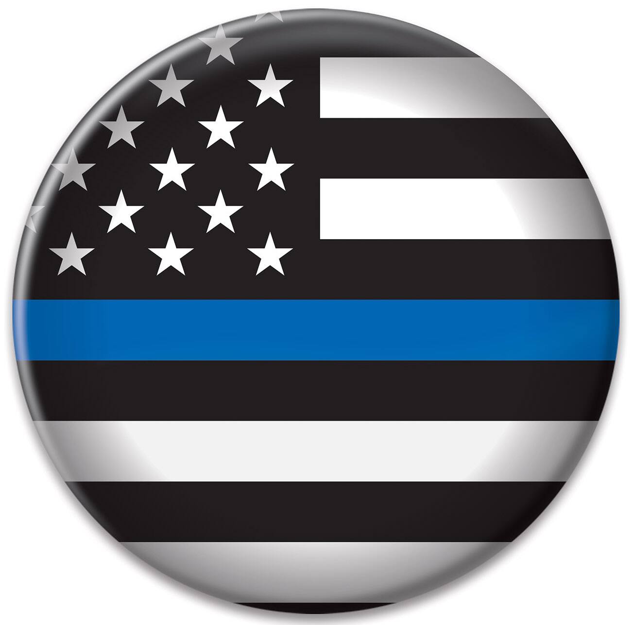 Beistle 2" Blue Stripe Law Enforcement Buttons, 6ct.