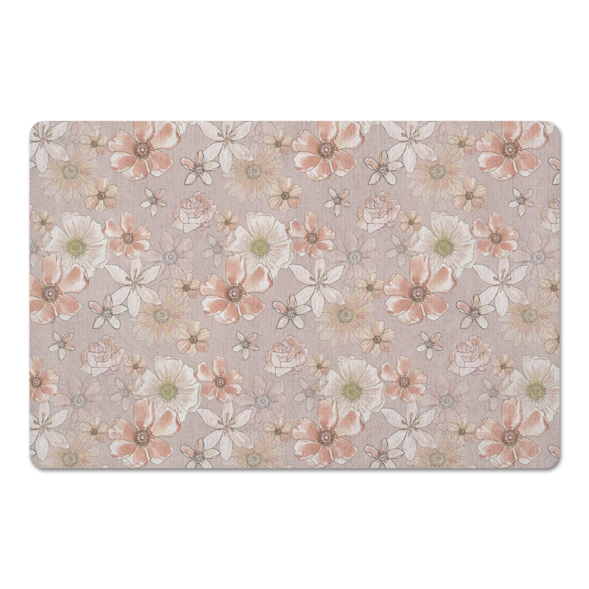 Watercolor Florals Floor Mat