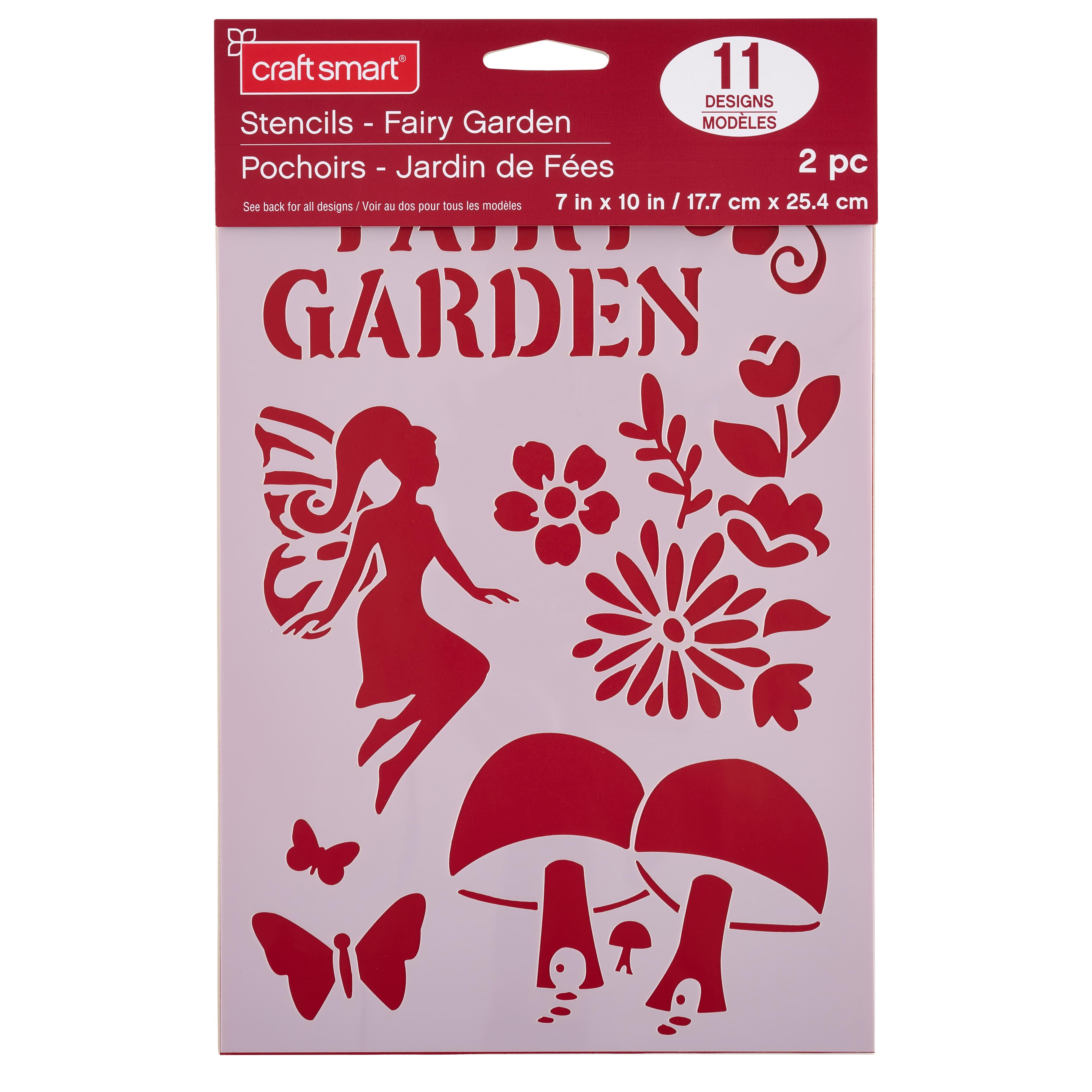 12 Pack: Fairy Garden Plastic Stencils, 7" x 10" by Craft Smart®