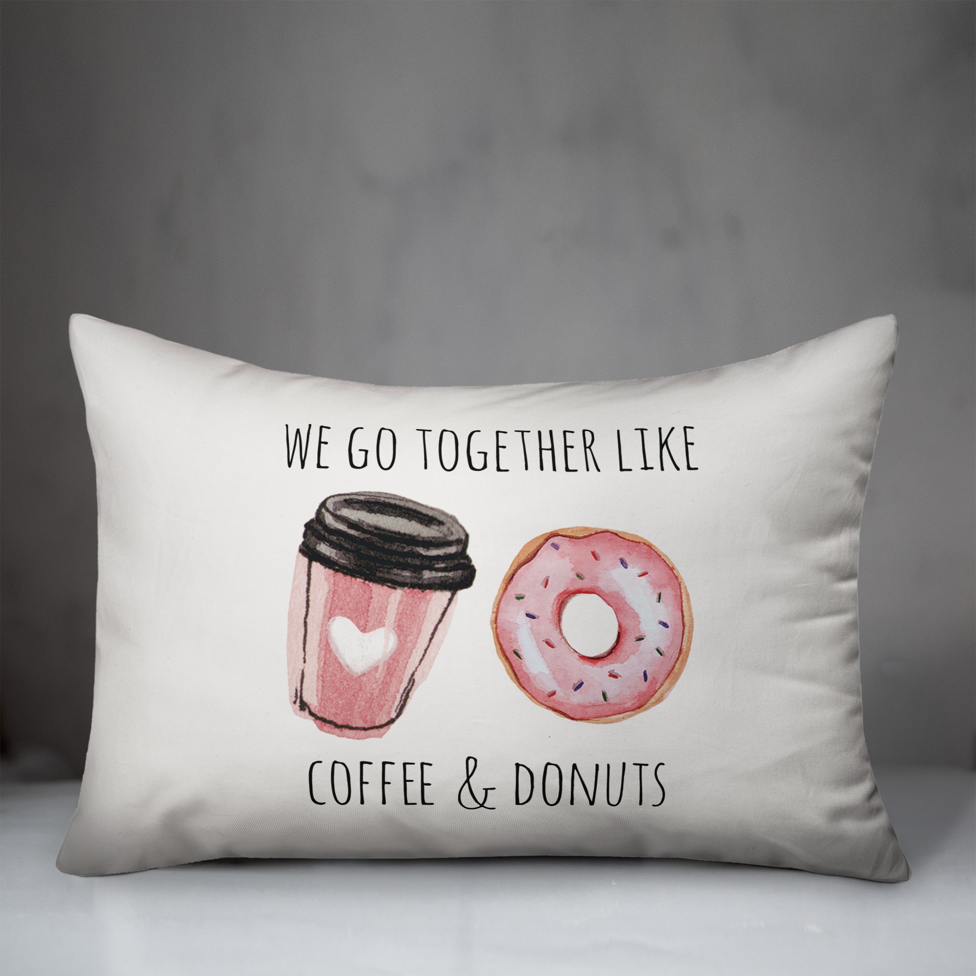 Go Together Like Coffee And Donuts Throw Pillow