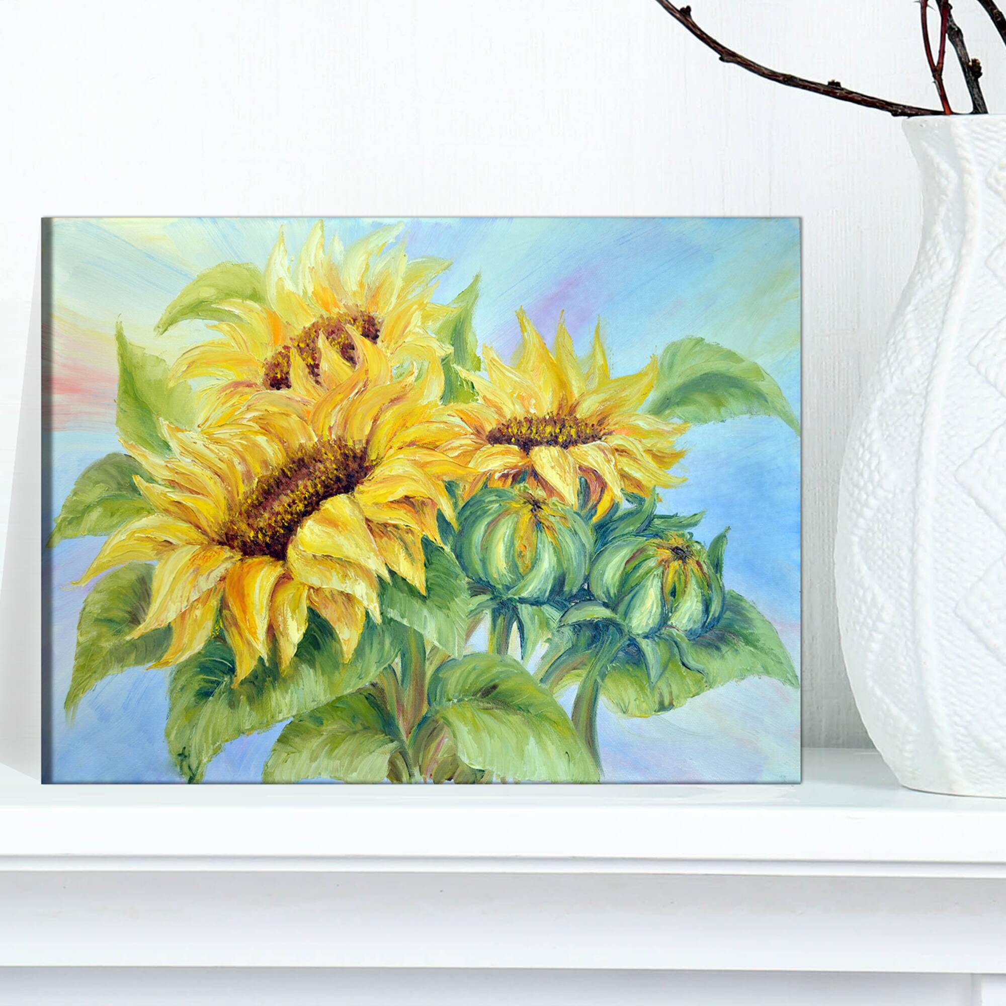 Designart - Three Sunflowers