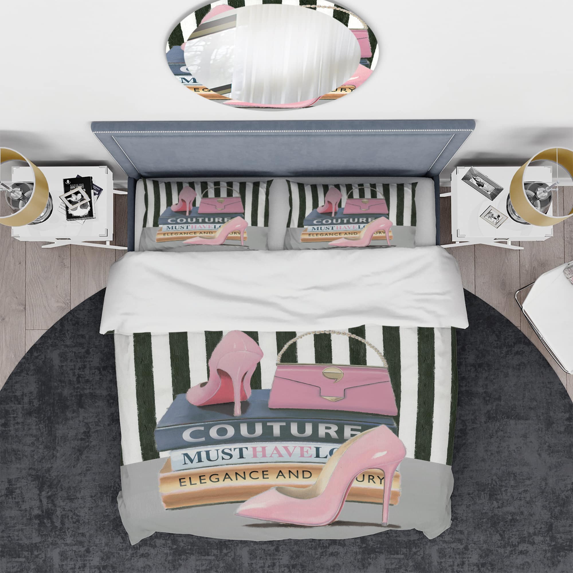 Designart 'Glam fashion High Heels VII' Glam Bedding Set - Duvet Cover & Shams