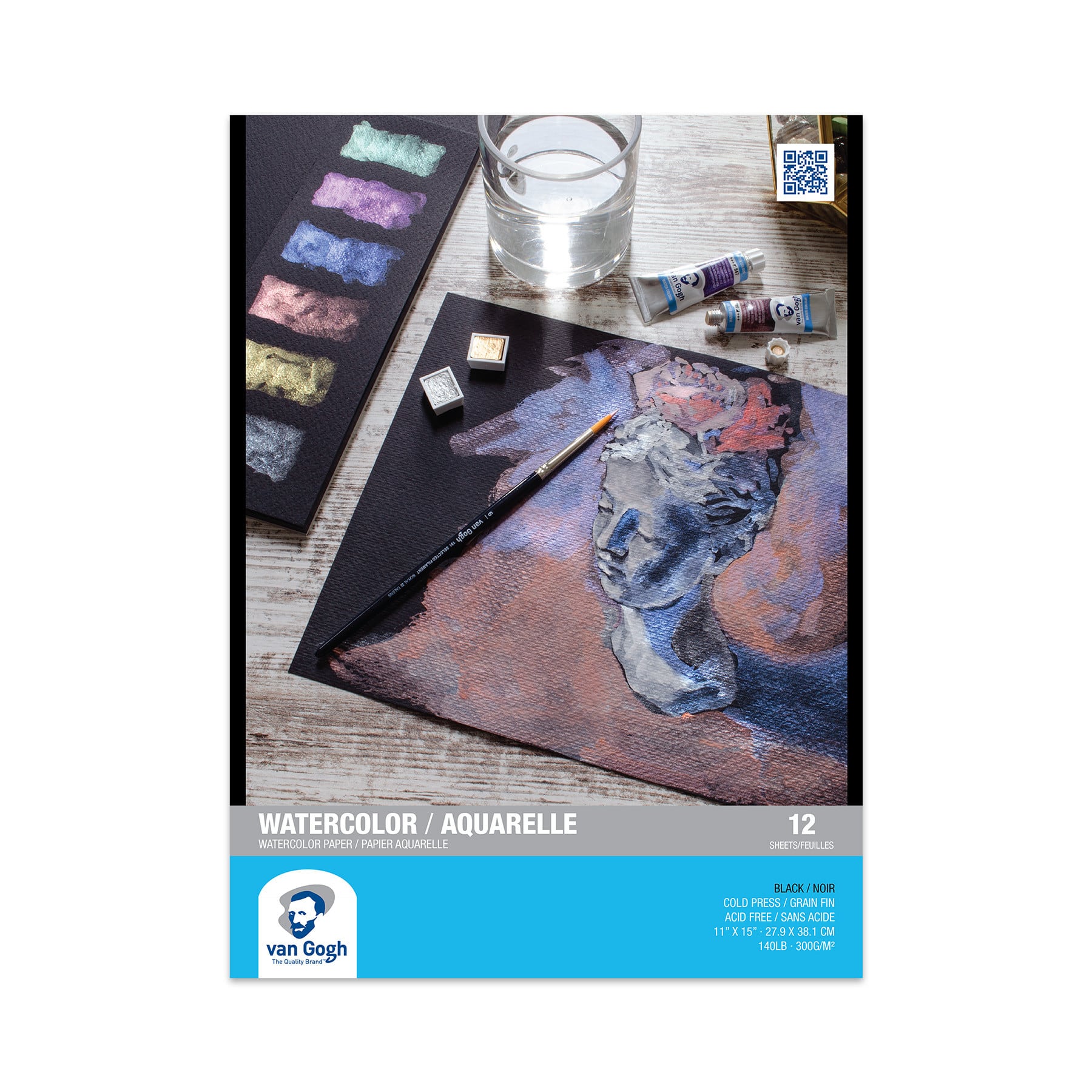 Van Gogh Black Watercolor Cold Press Paper Pad