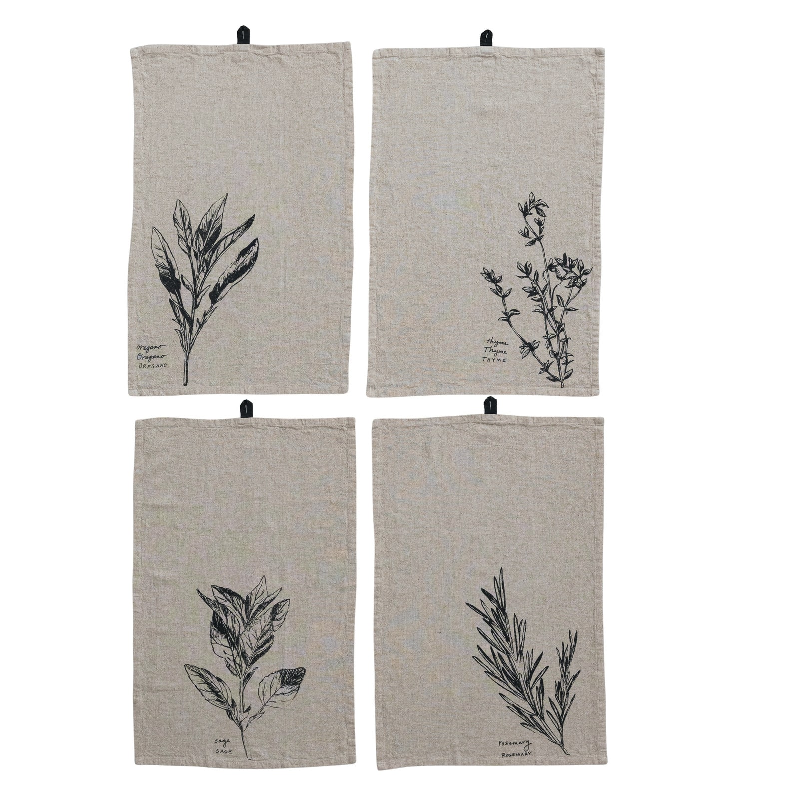 Hello Honey® Inspirational Sayings Linen Blend Tea Towel Set