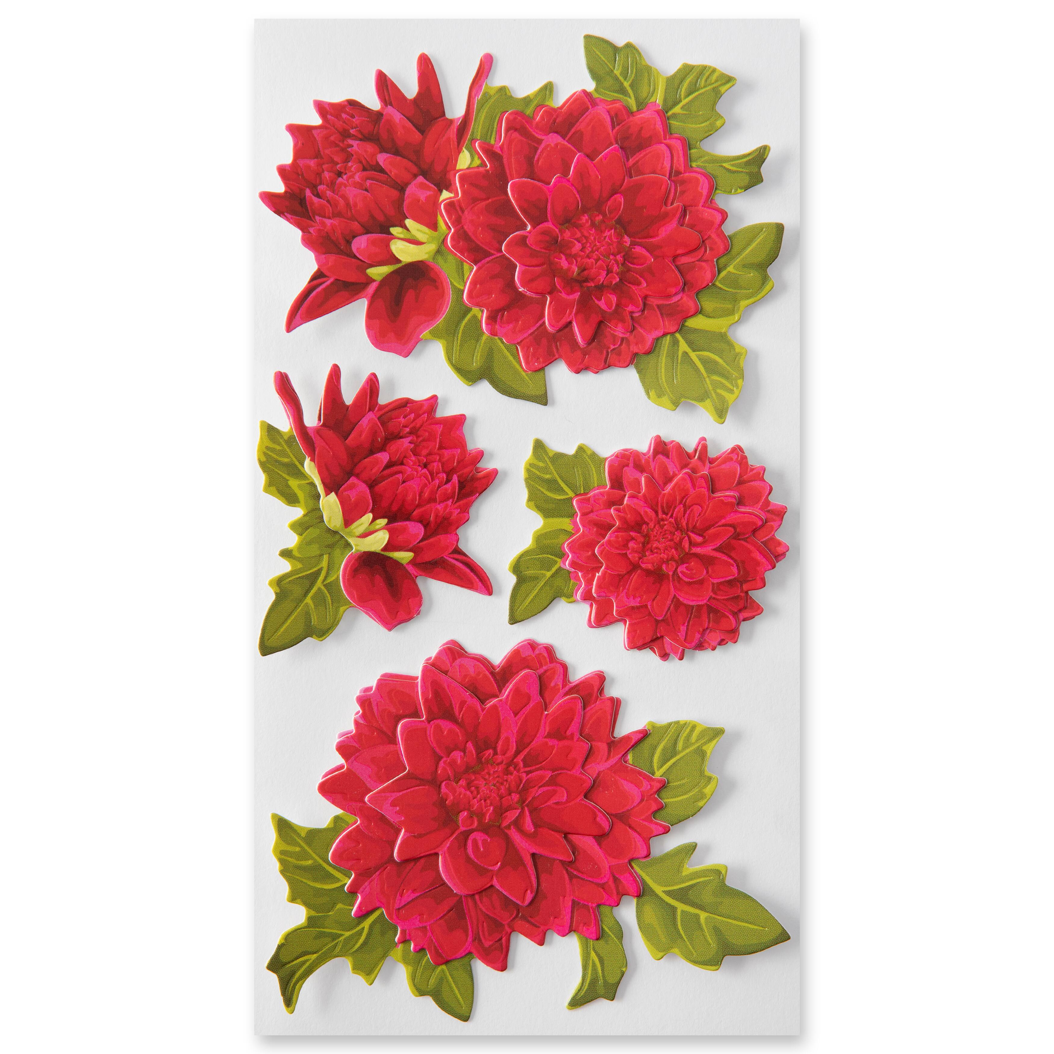 12 Packs: 4 ct. (48 total) Dahlia Stickers by Recollections™