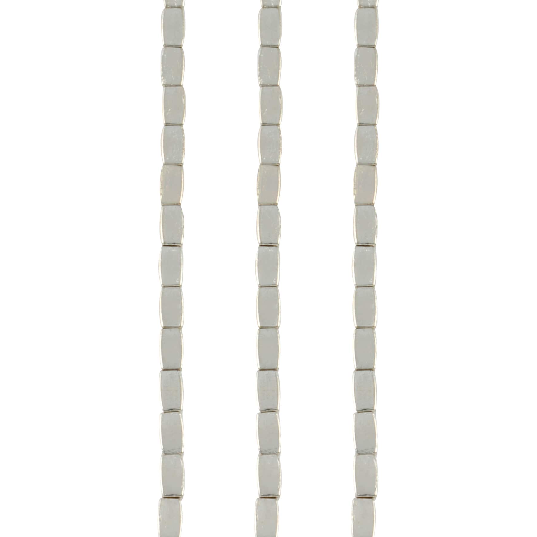 Silver Metal Square Tube Beads, 5mm by Bead Landing™