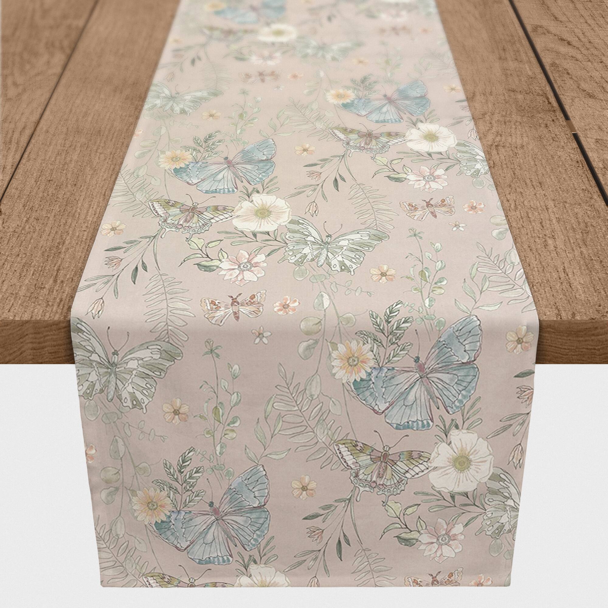Butterflies Cotton Twill Runner