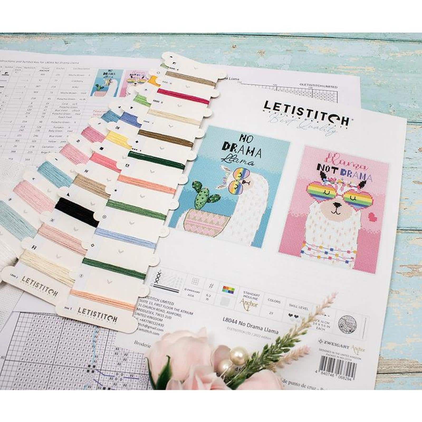 Letistitch No drama Llama Counted Cross Stitch Kit