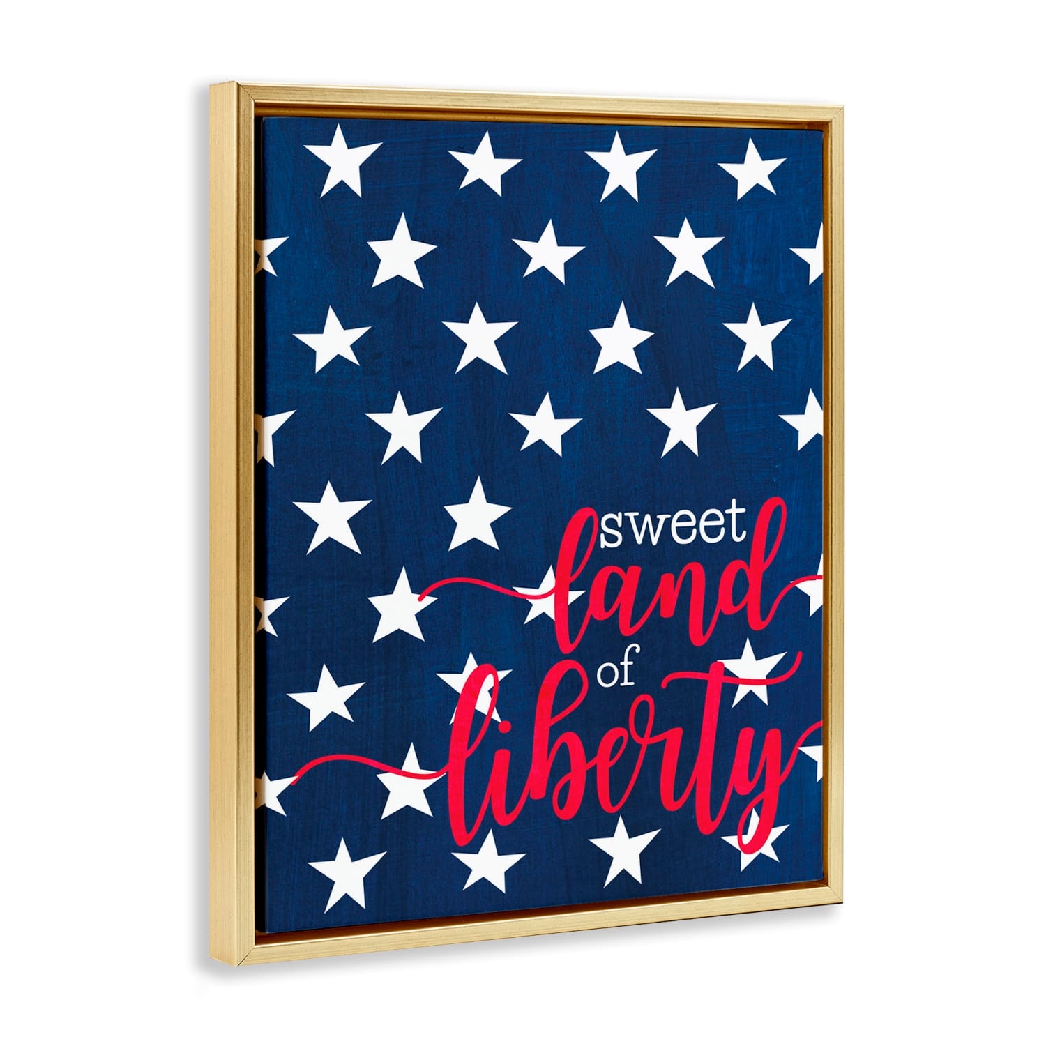Stupell Industries Sweet Land Of Liberty Americana Floater Framed Art