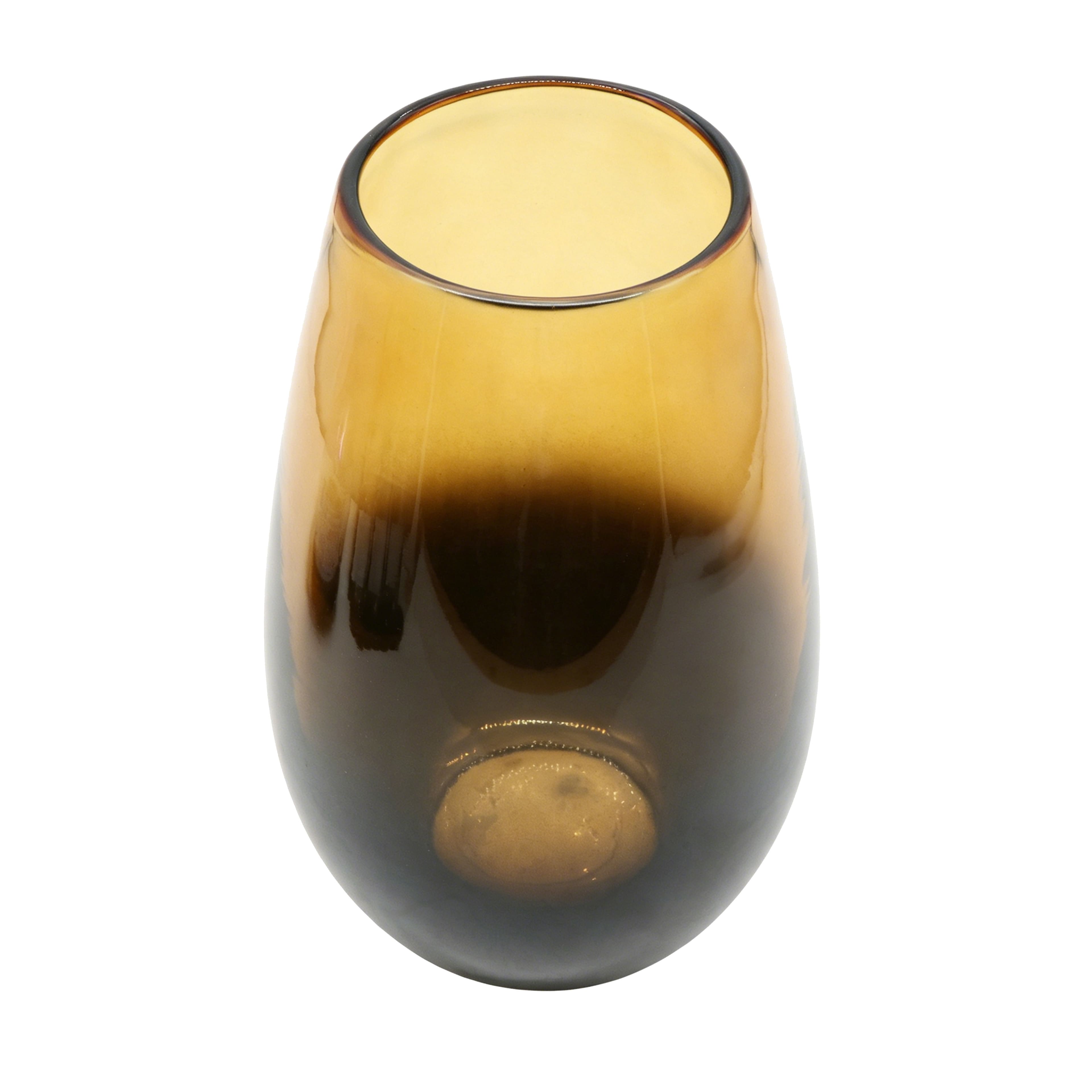 8" Amber to Black Glass Vase by Ashland®