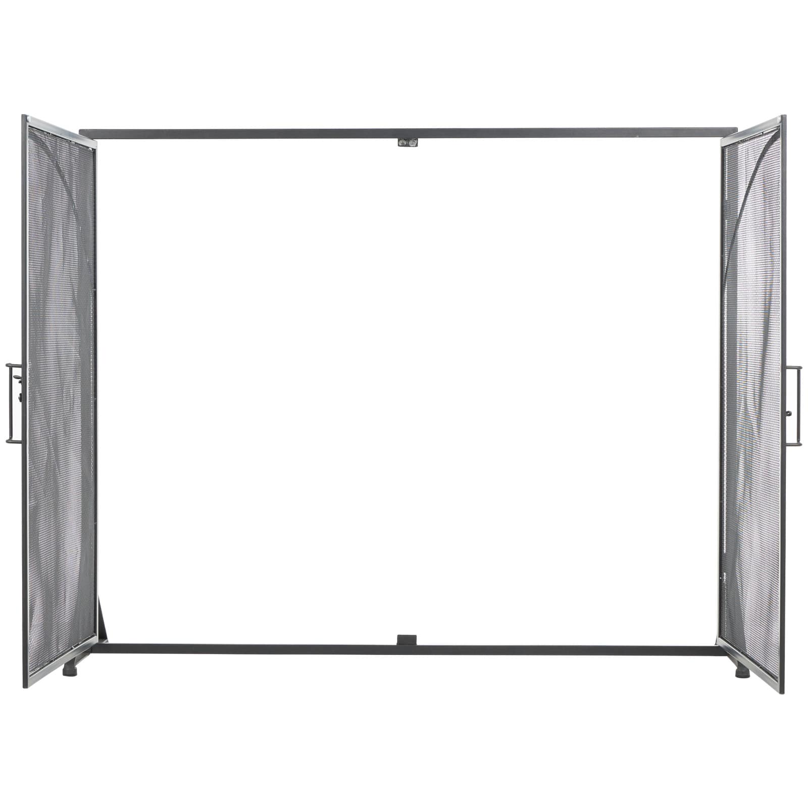 39" Black Metal Minimalistic Single Panel Fireplace Screen
