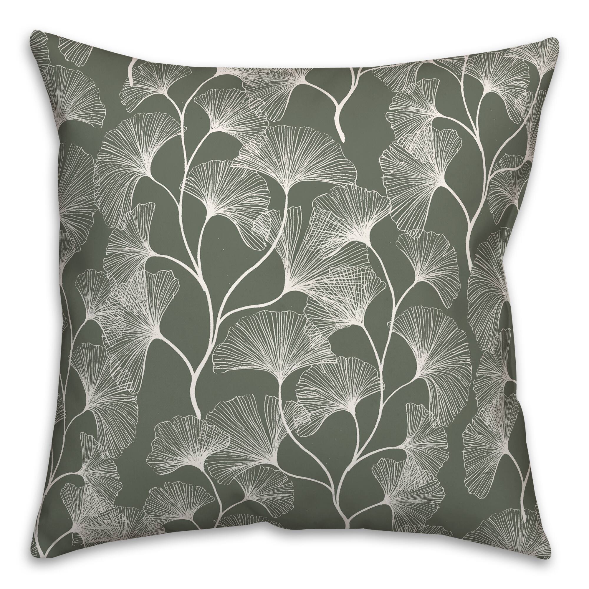 18" Gingko Leaves Indoor/Outdoor Pillow