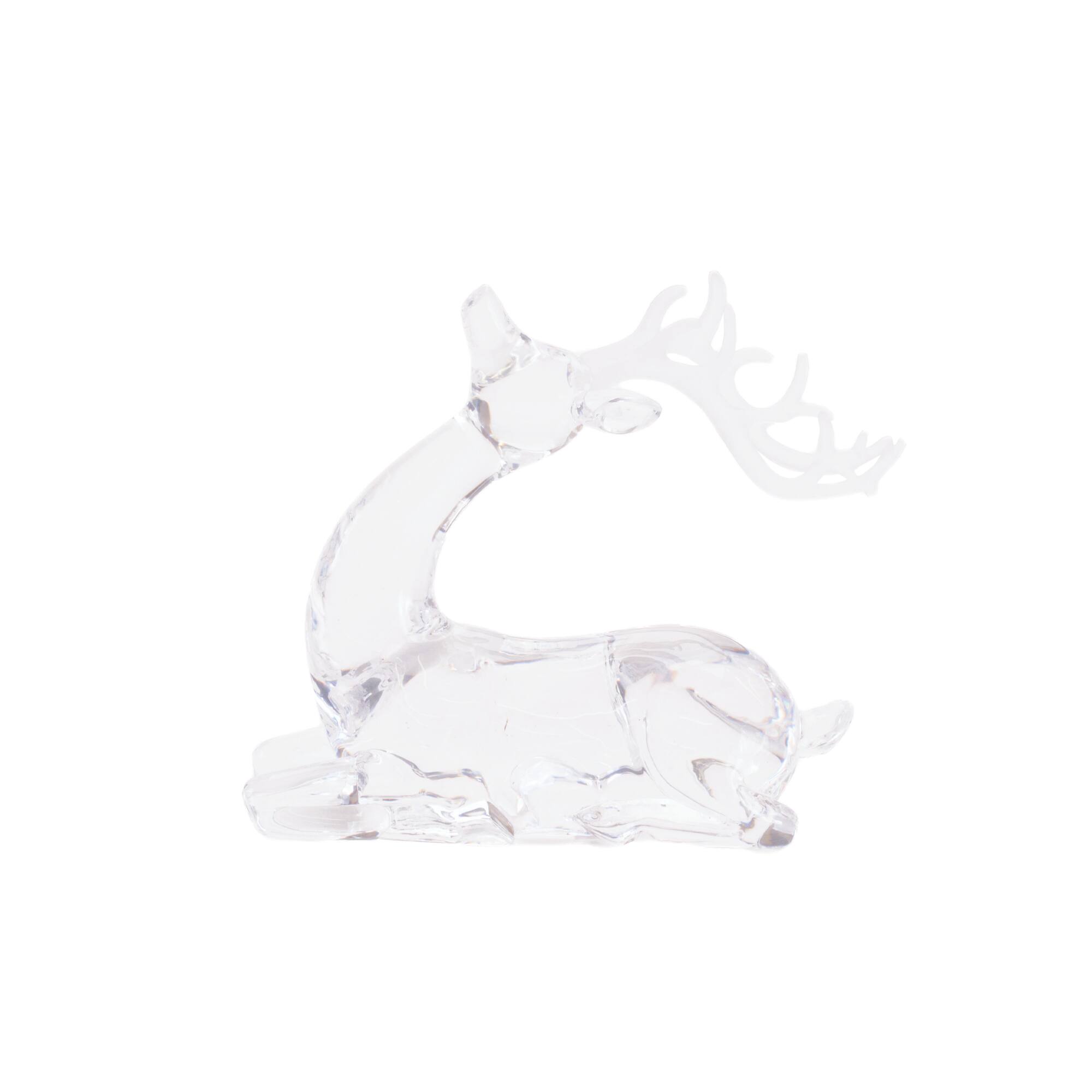 Melrose Clear Acrylic Deer Figurine Set