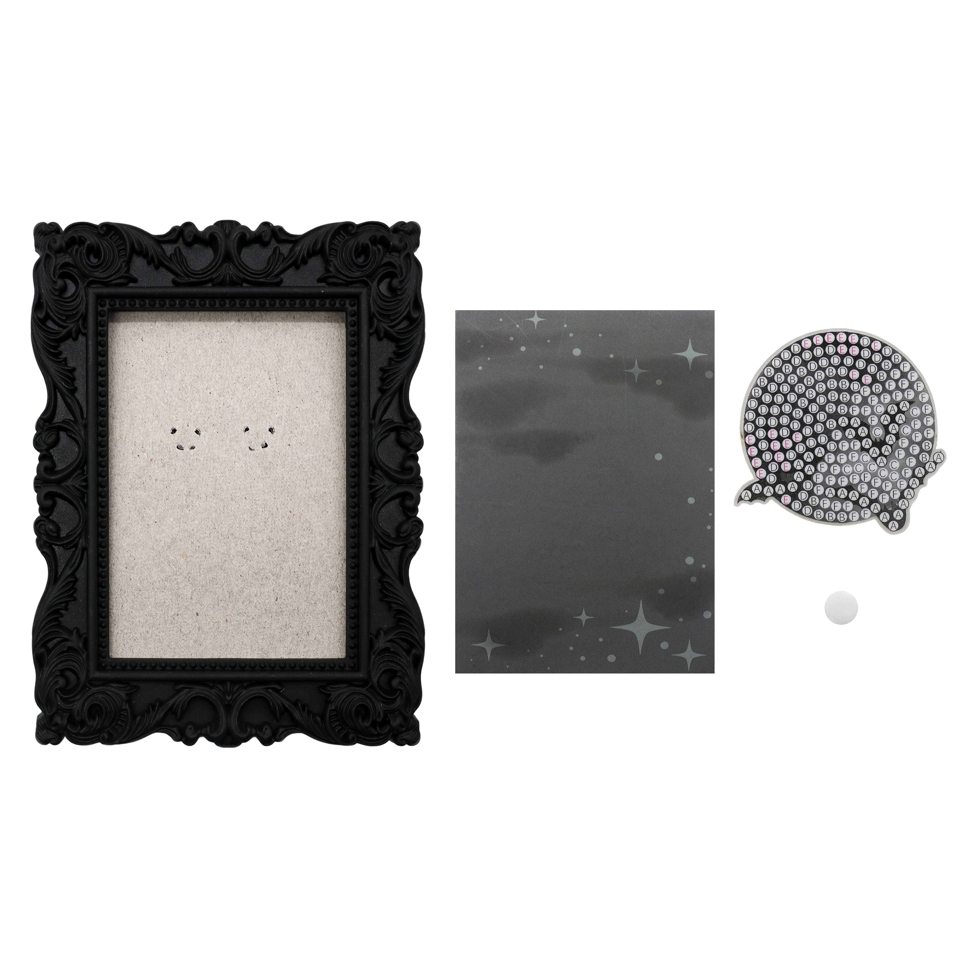 2" x 3" Moon & Bats Acrylic Surface Diamond Art Kit with Frame by Make Market®