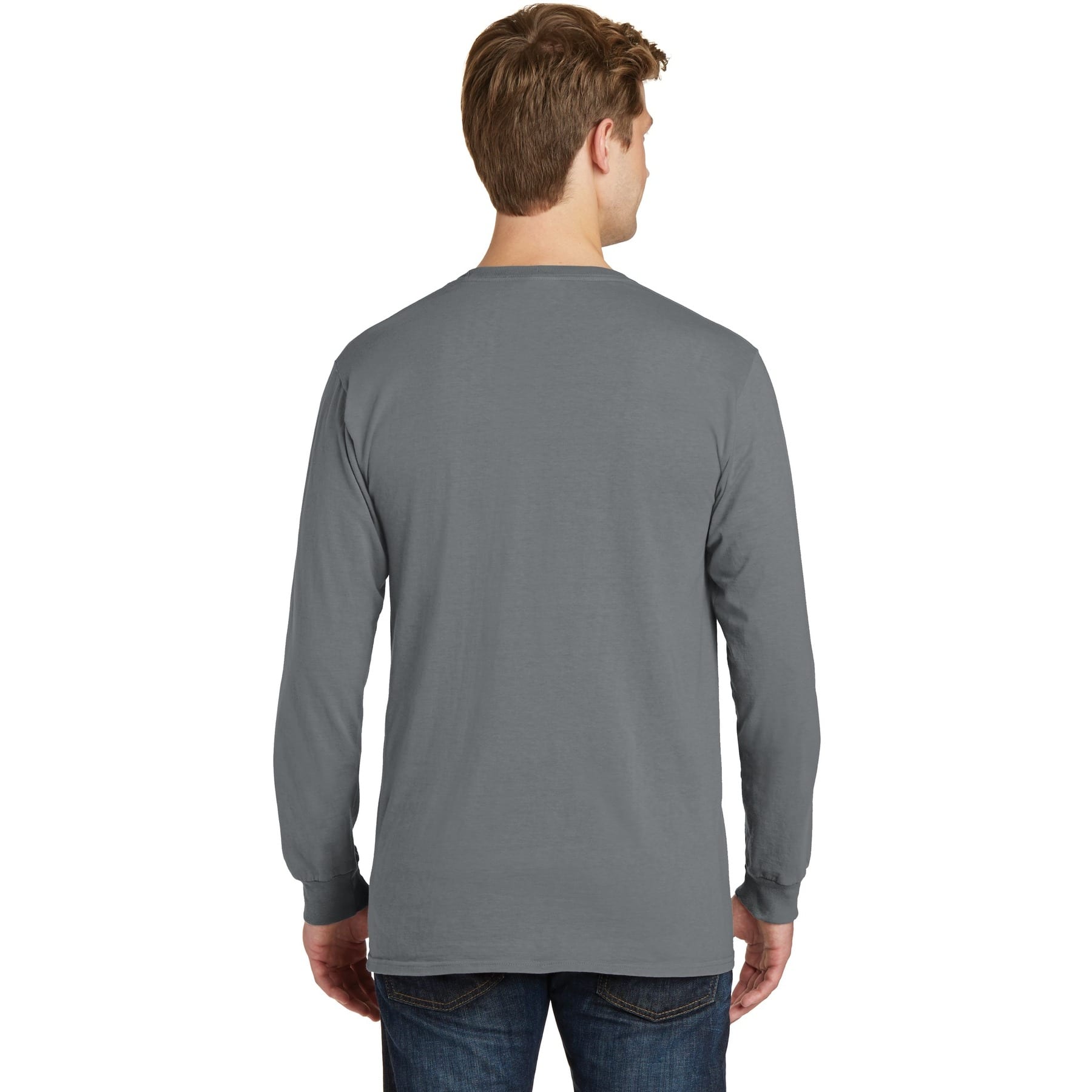 Port & Company® Beach Wash® Garment-Dyed Long Sleeve Pocket T-Shirt