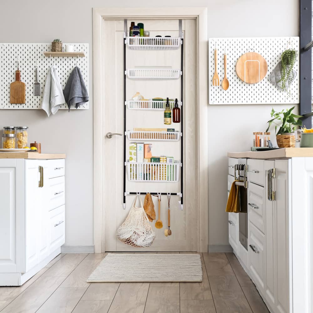 Household Essentials Over the Door Basket Storage Rack