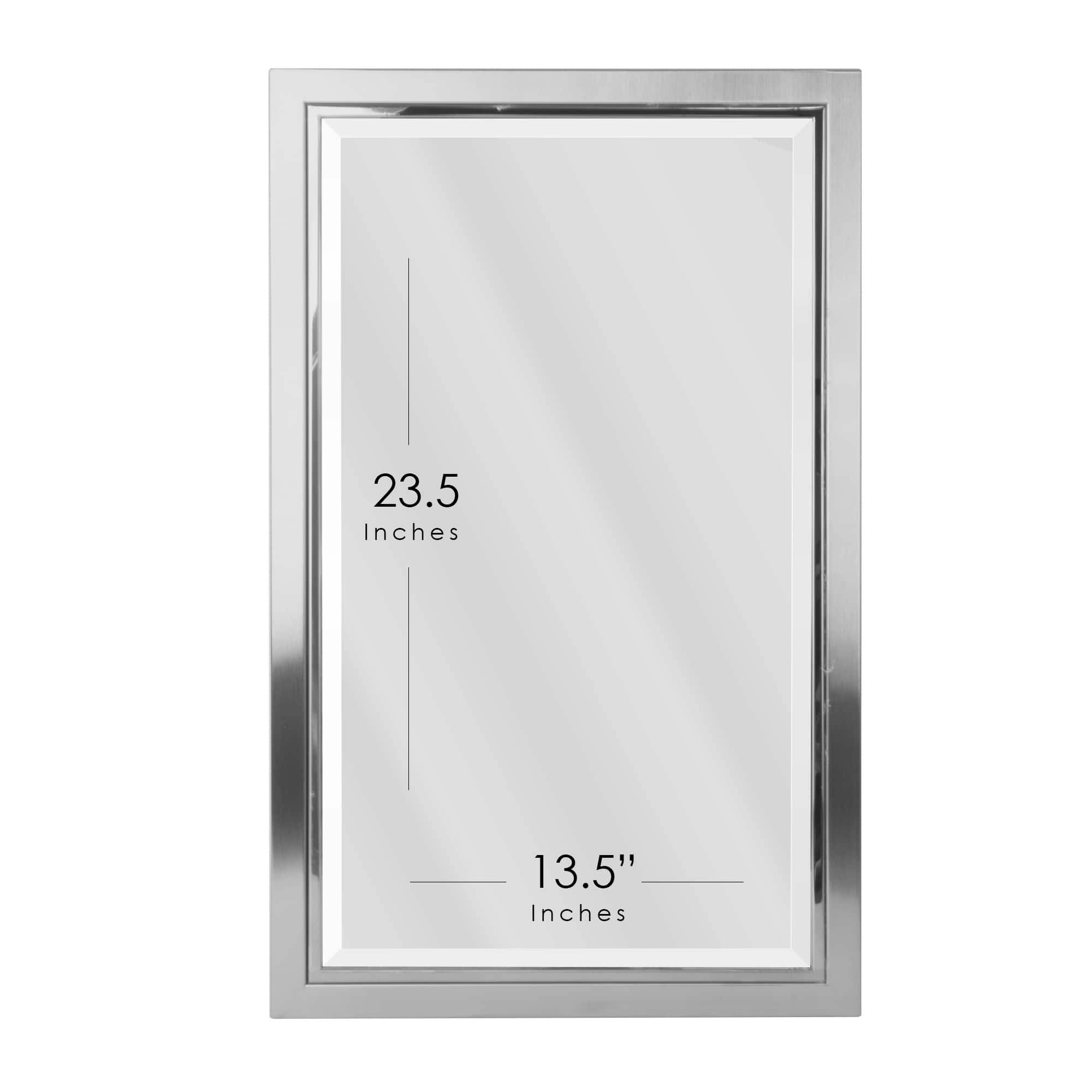 Head West Brushed Nickel & Chrome Recessed Mirrored Medicine Cabinet