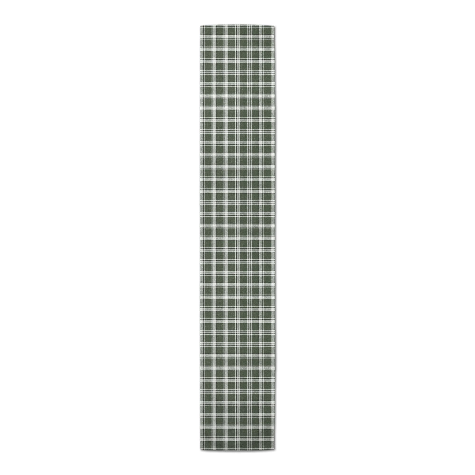 Hunter Green Plaid Outdoor Table Runner
