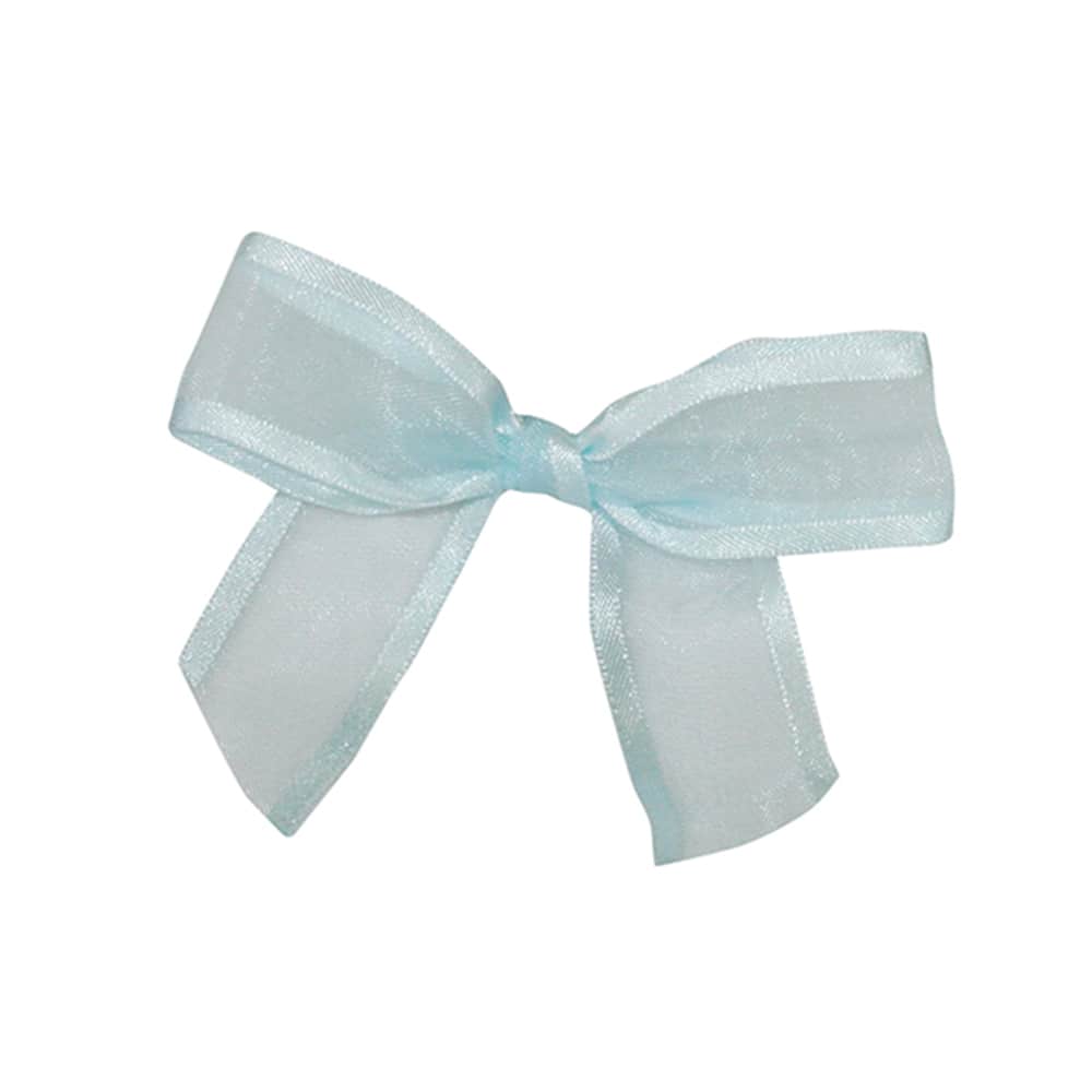 JAM Paper 7/8" Sheer Satin Edge Twist Tie Bows, 100ct.
