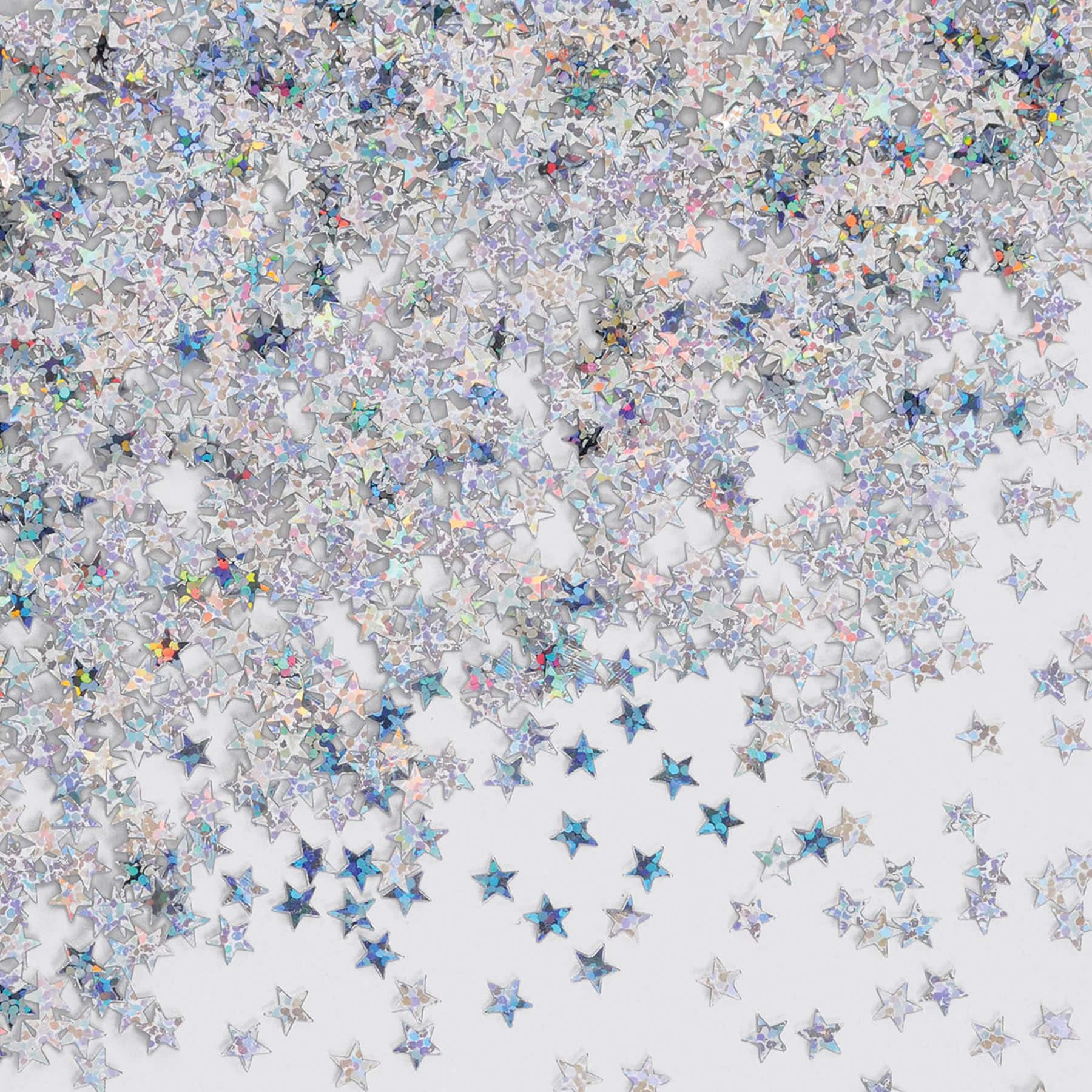 Beistle 1.5oz. Silver Holographic Stars Confetti