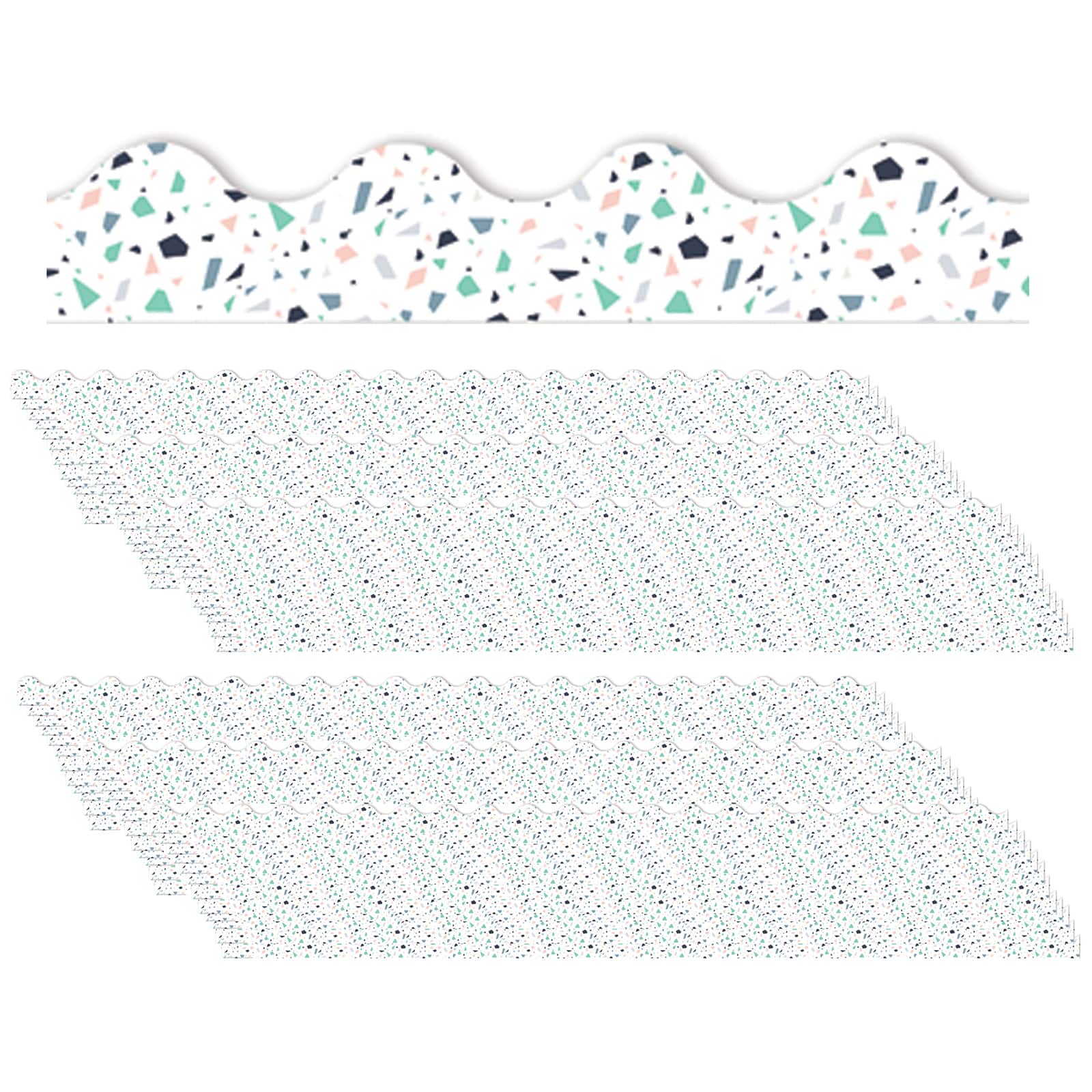Eureka® Simply Sassy White Terrazzo Deco Trim®, 222ft.